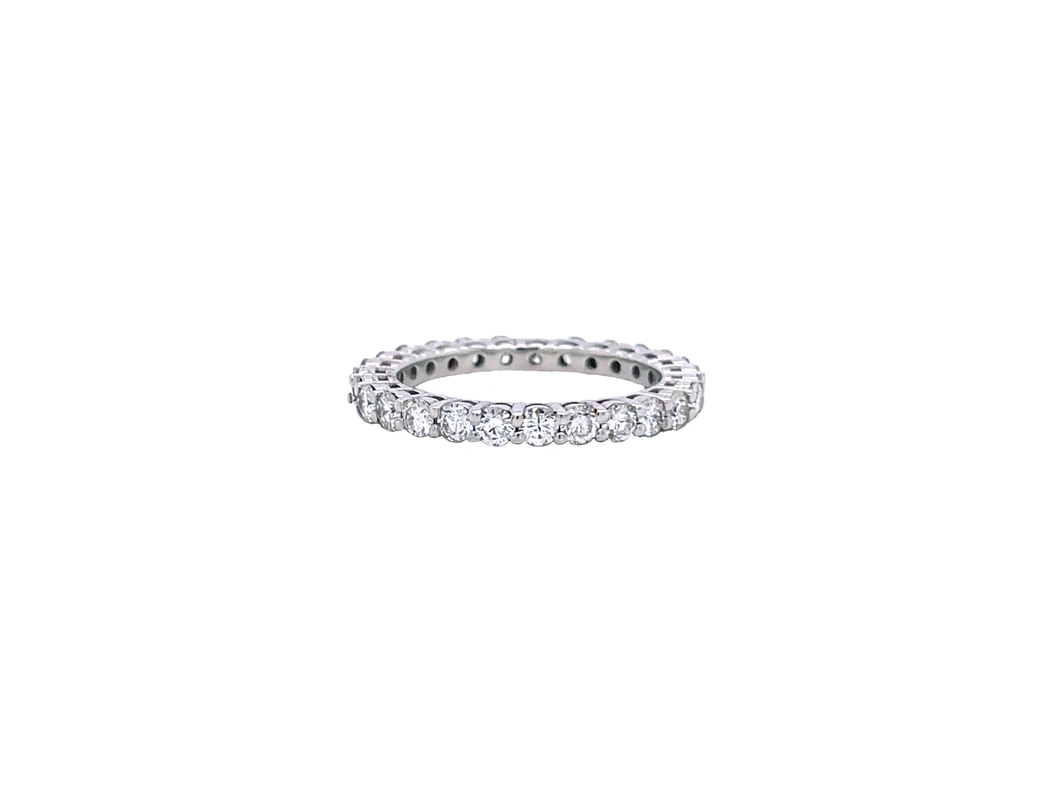 Diamond ring on a white background