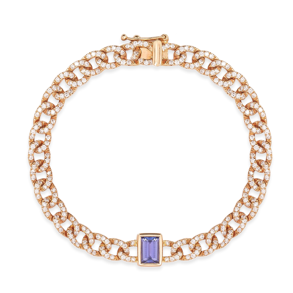 Tourmaline Diamond Cuban Link