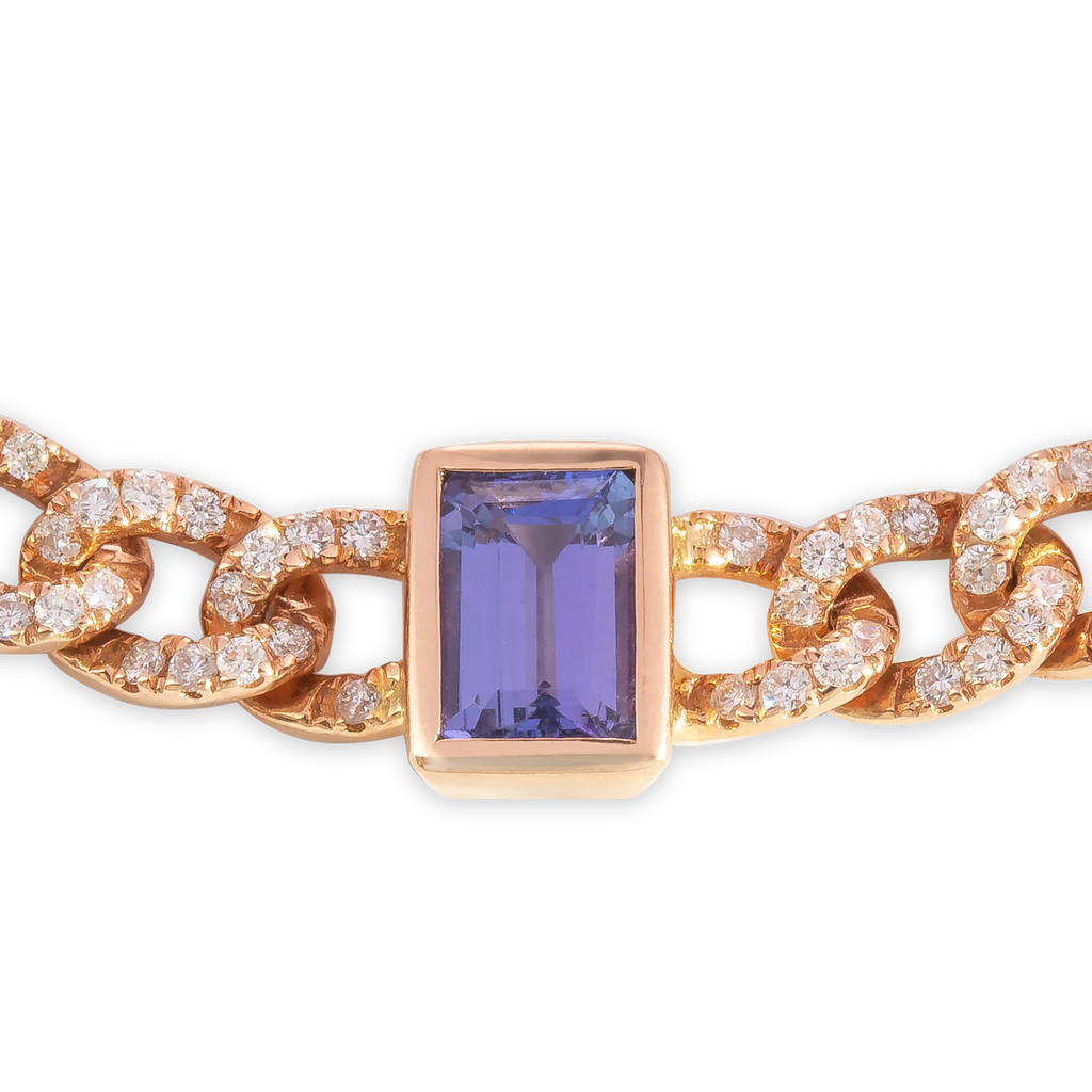 Tourmaline Diamond Cuban Link