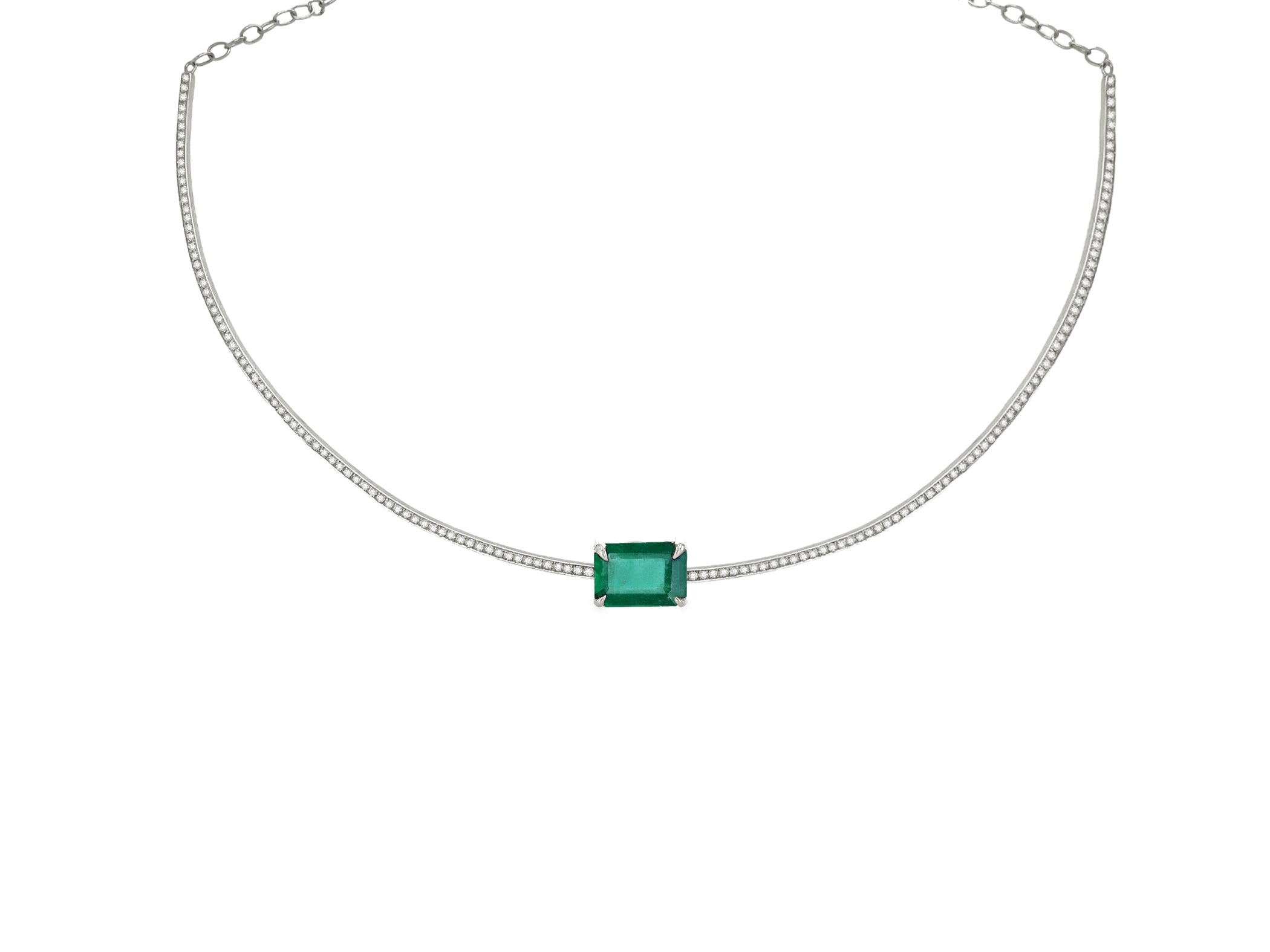 Emerald Diamond Pave Choker