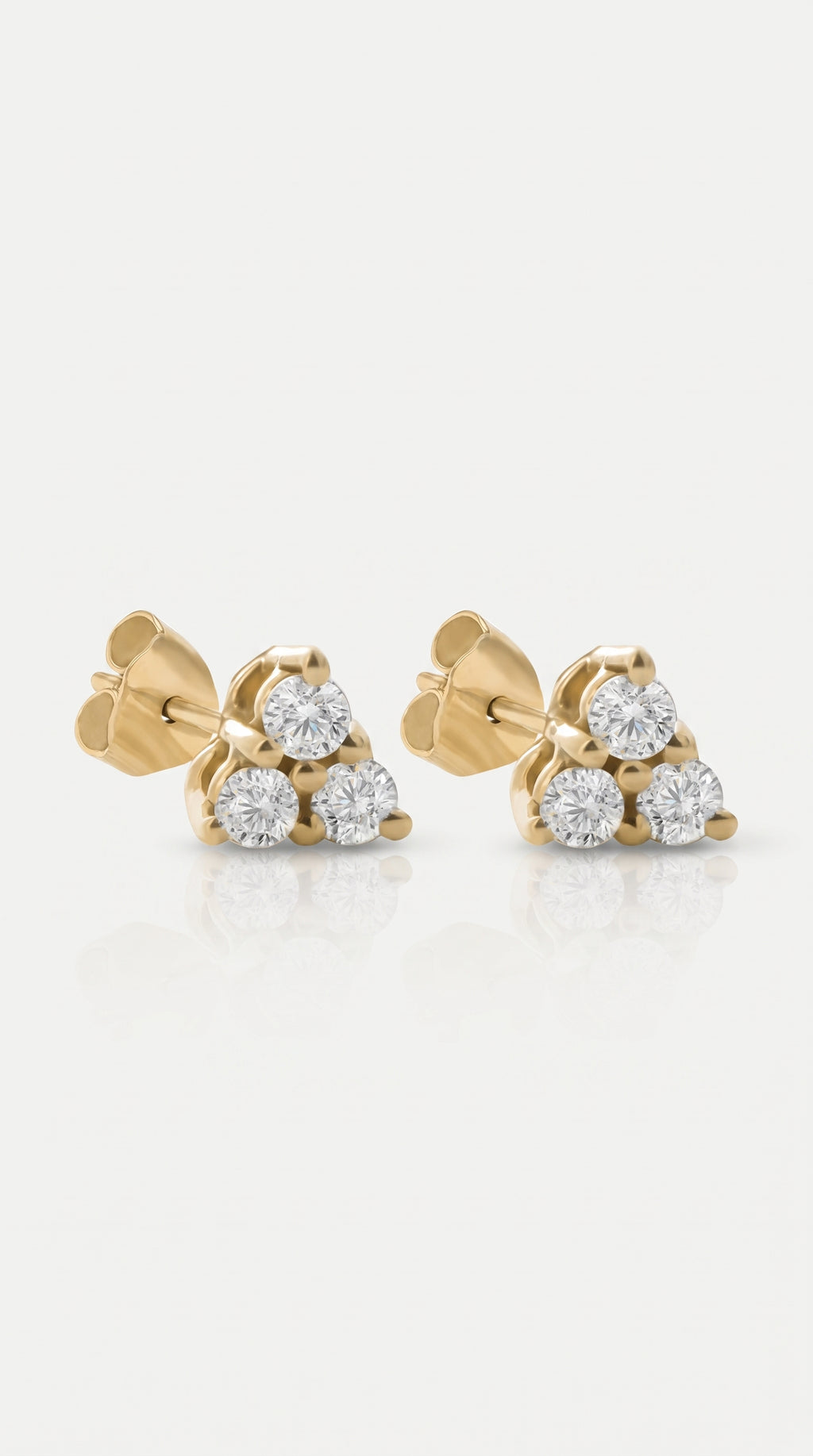 Diamond Trillium Earrings
