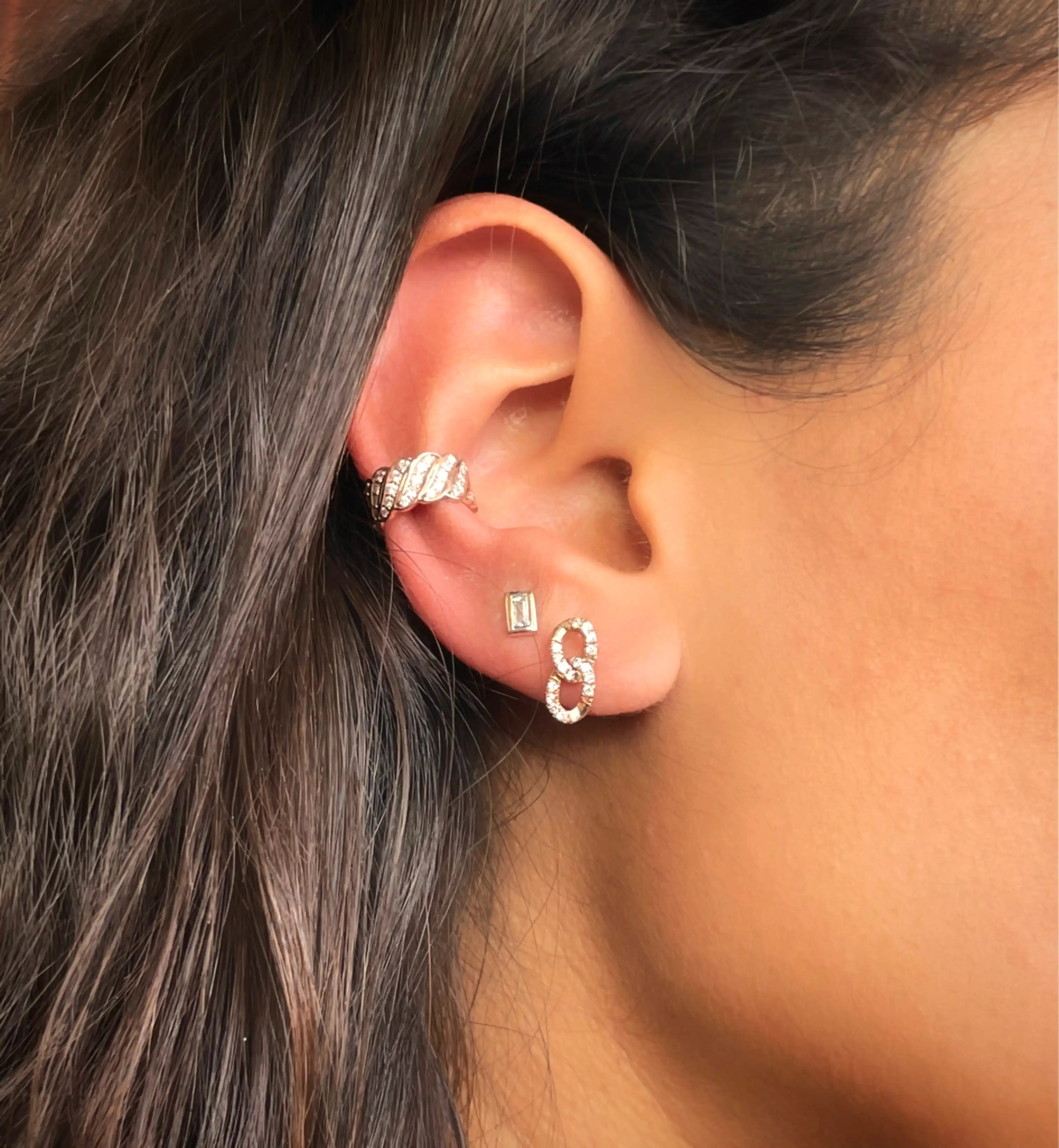 Diamond Cuban Link Earrings