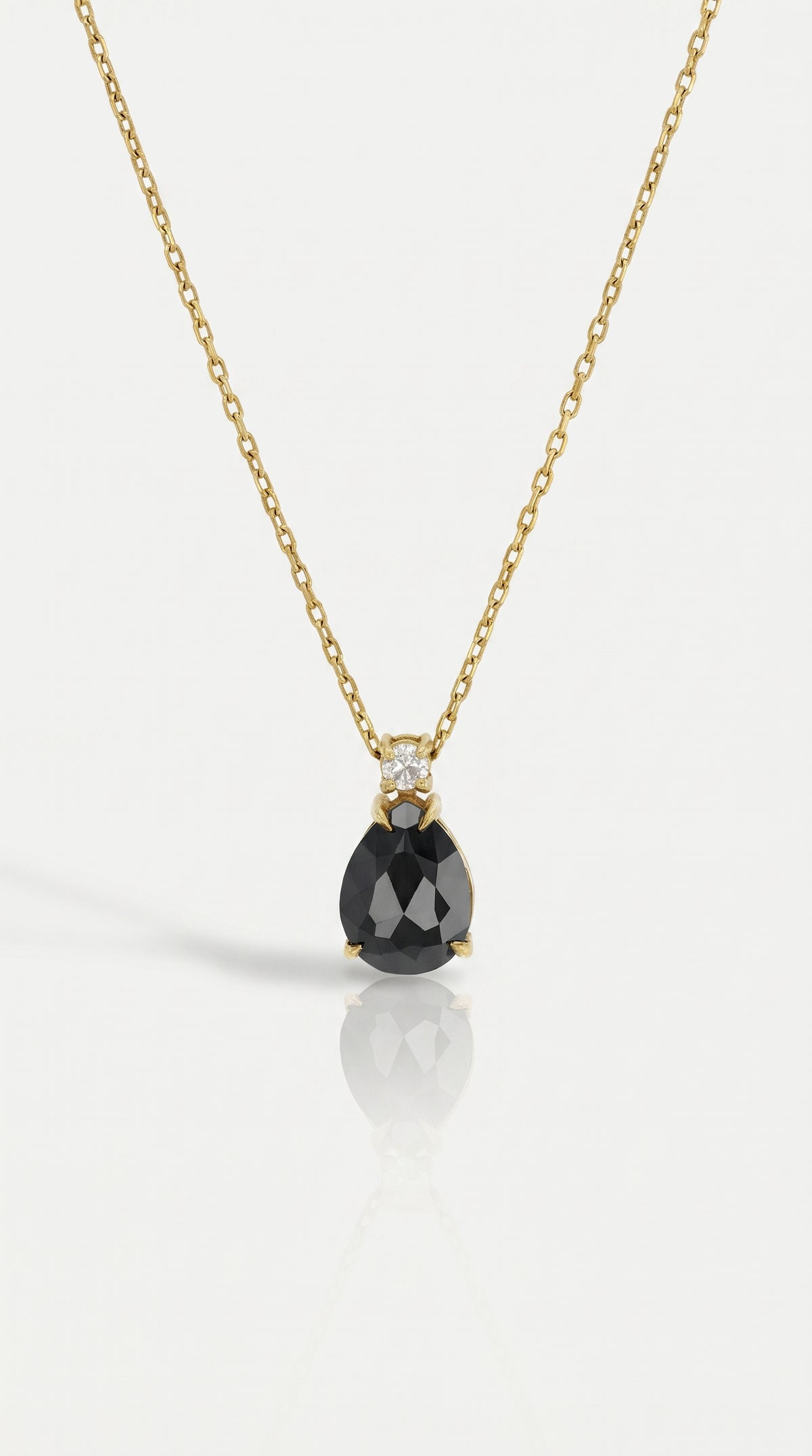Black Pear Diamond Pendant