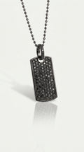 Black on Black Tag Necklace