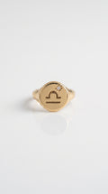 Libra Signet Ring Small