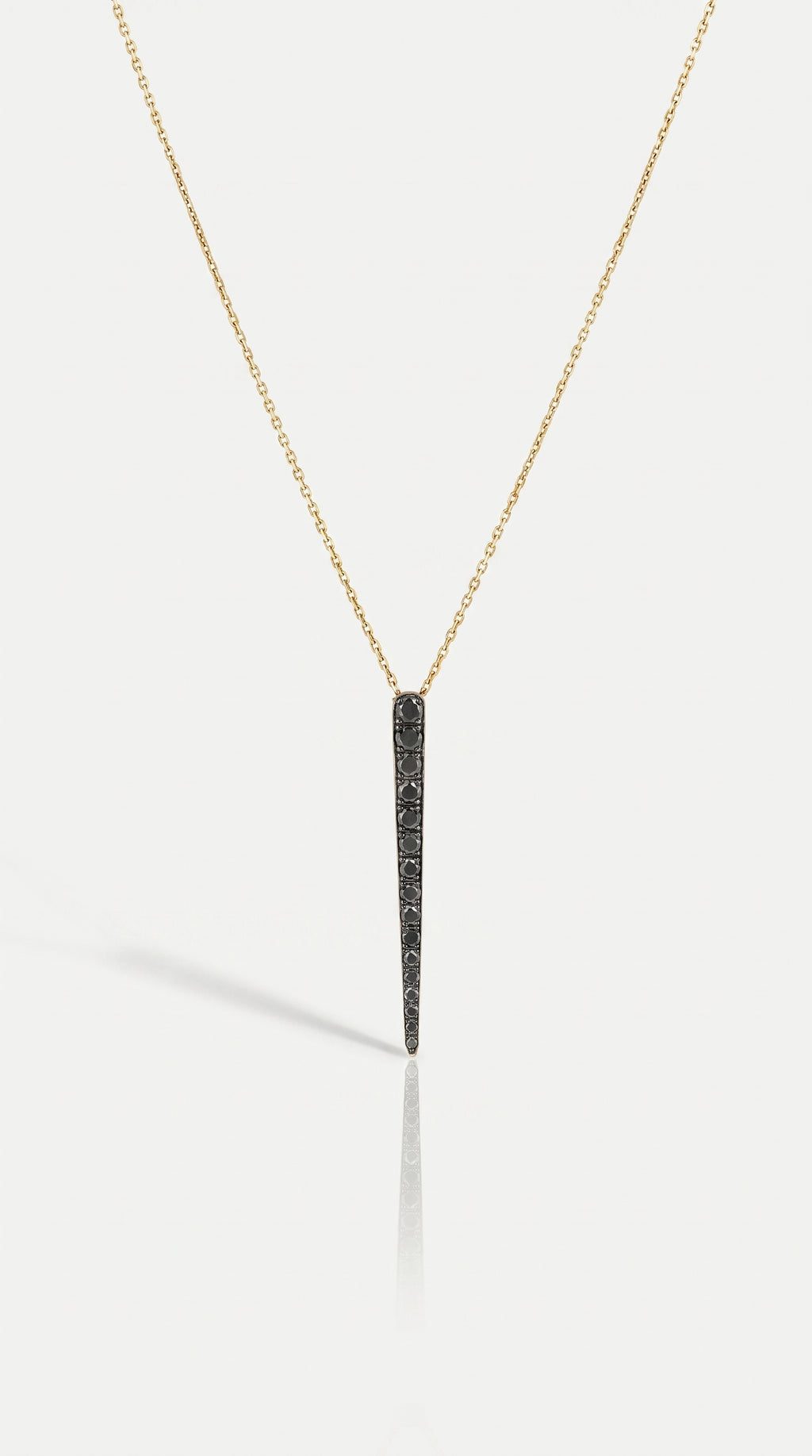 Black Diamond Needle Necklace