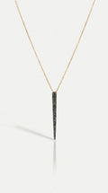Black Diamond Needle Necklace