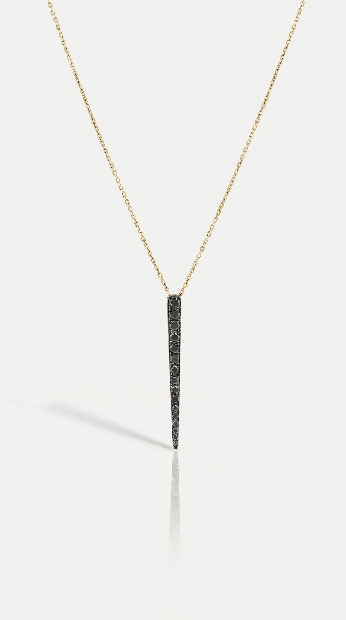 Black Diamond Needle Necklace
