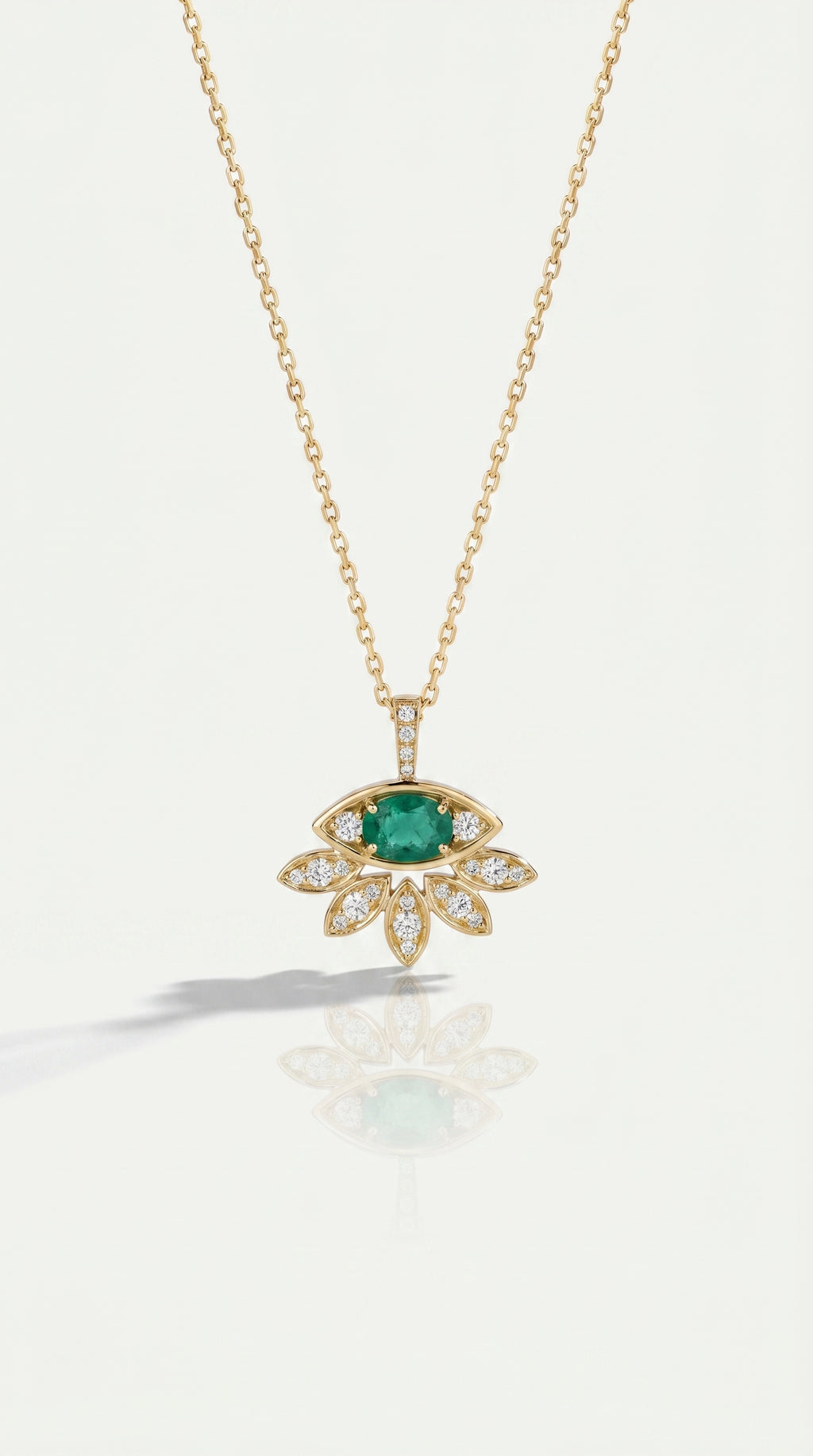 Emerald Diamond Eye Bloom Pendant