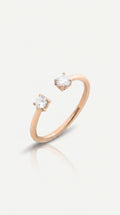 Double Diamond Ring Cuff
