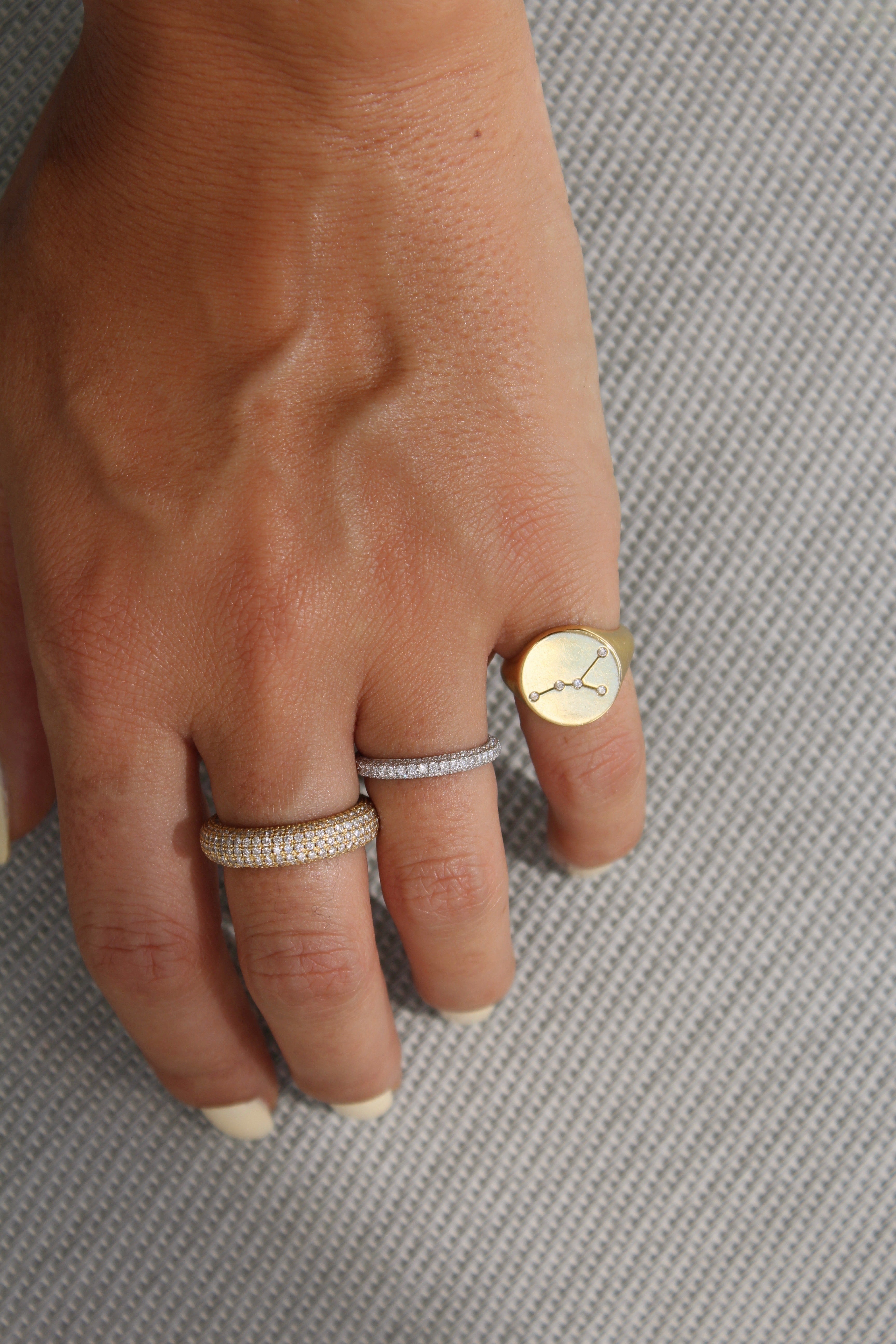 Cancer Stars Signet Ring