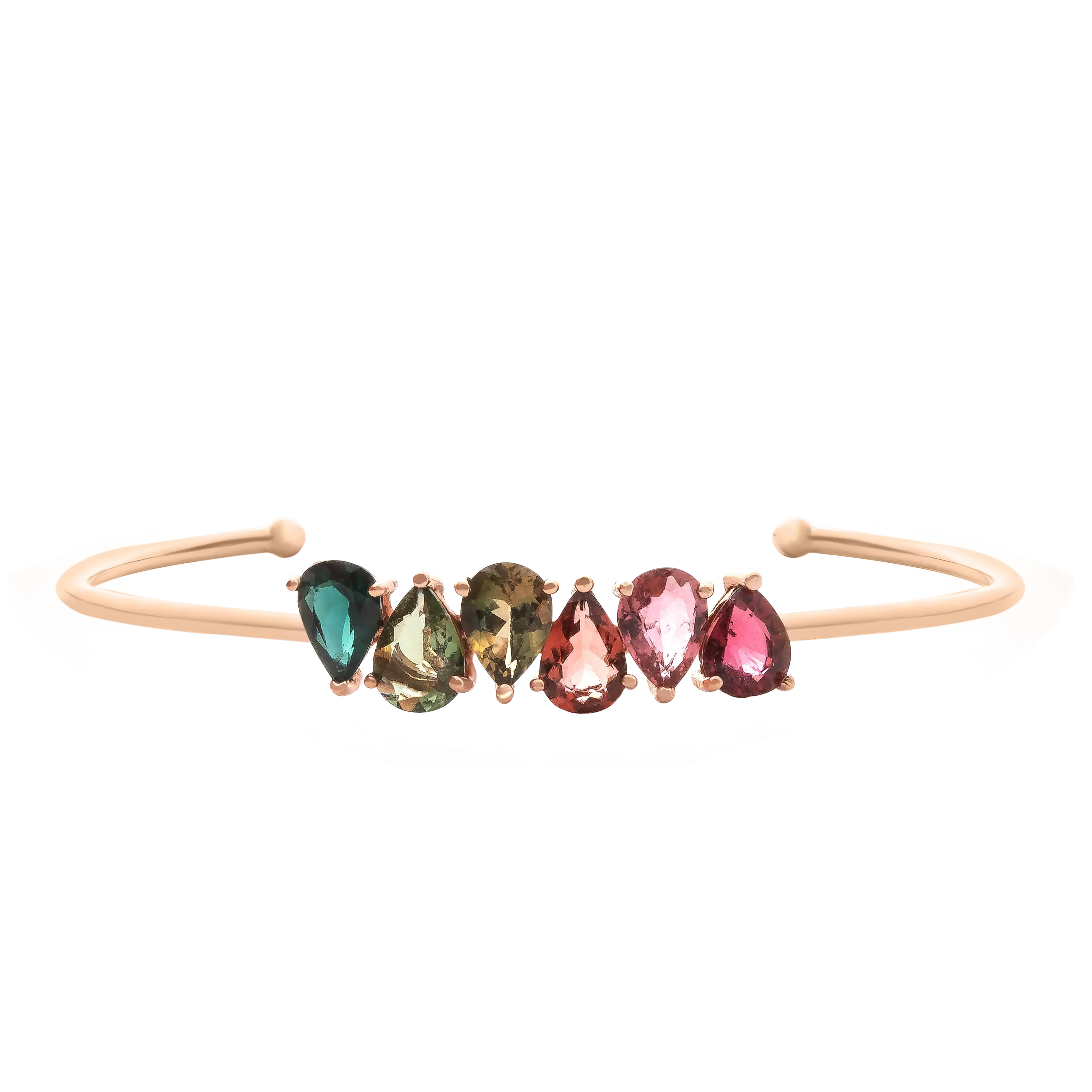 Rainbow Tourmaline Bangle