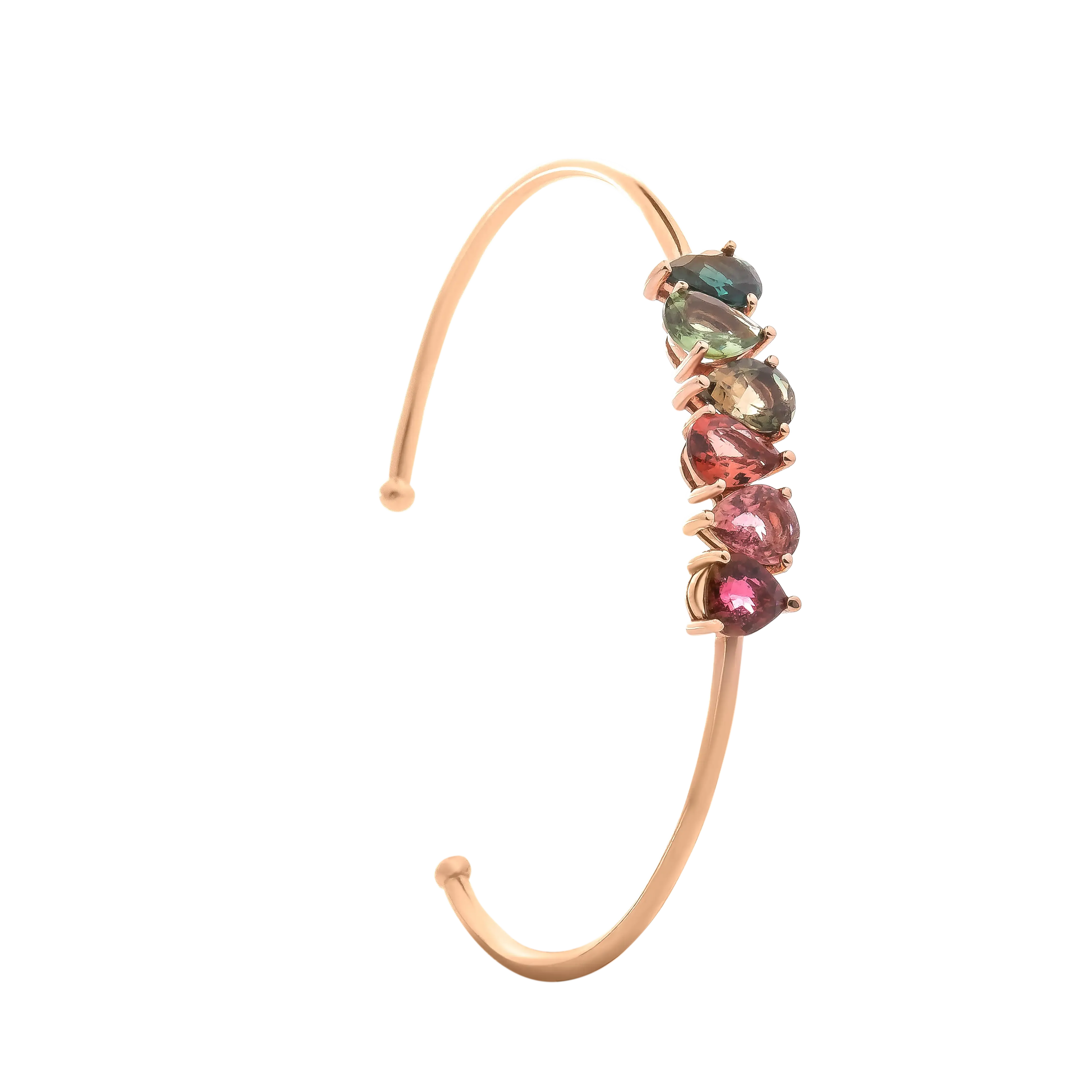 Rainbow Tourmaline Bangle