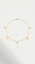 Gold Charm Anklet