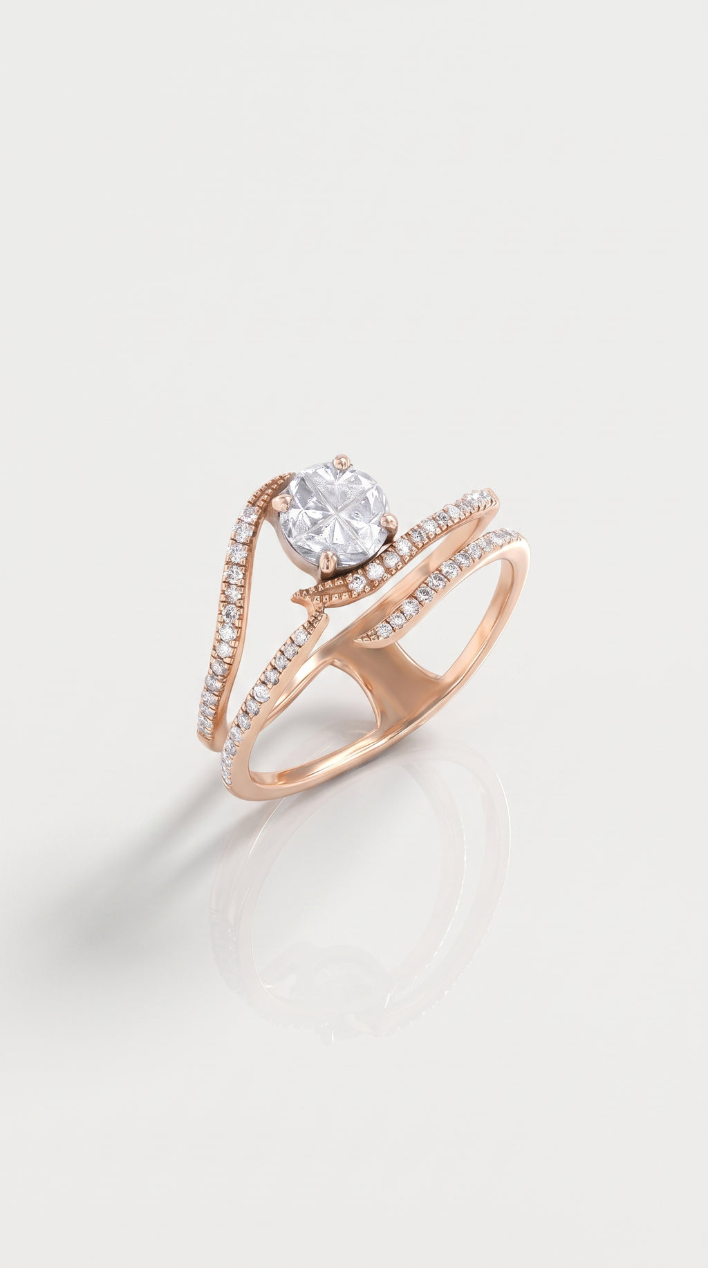 Rose Twist Illusion Ring