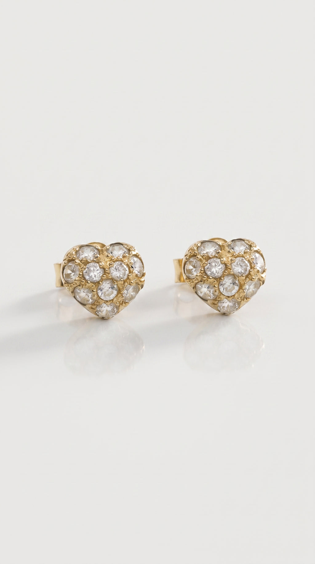 Diamond Cluster Heart Earrings