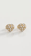 Diamond Cluster Heart Earrings
