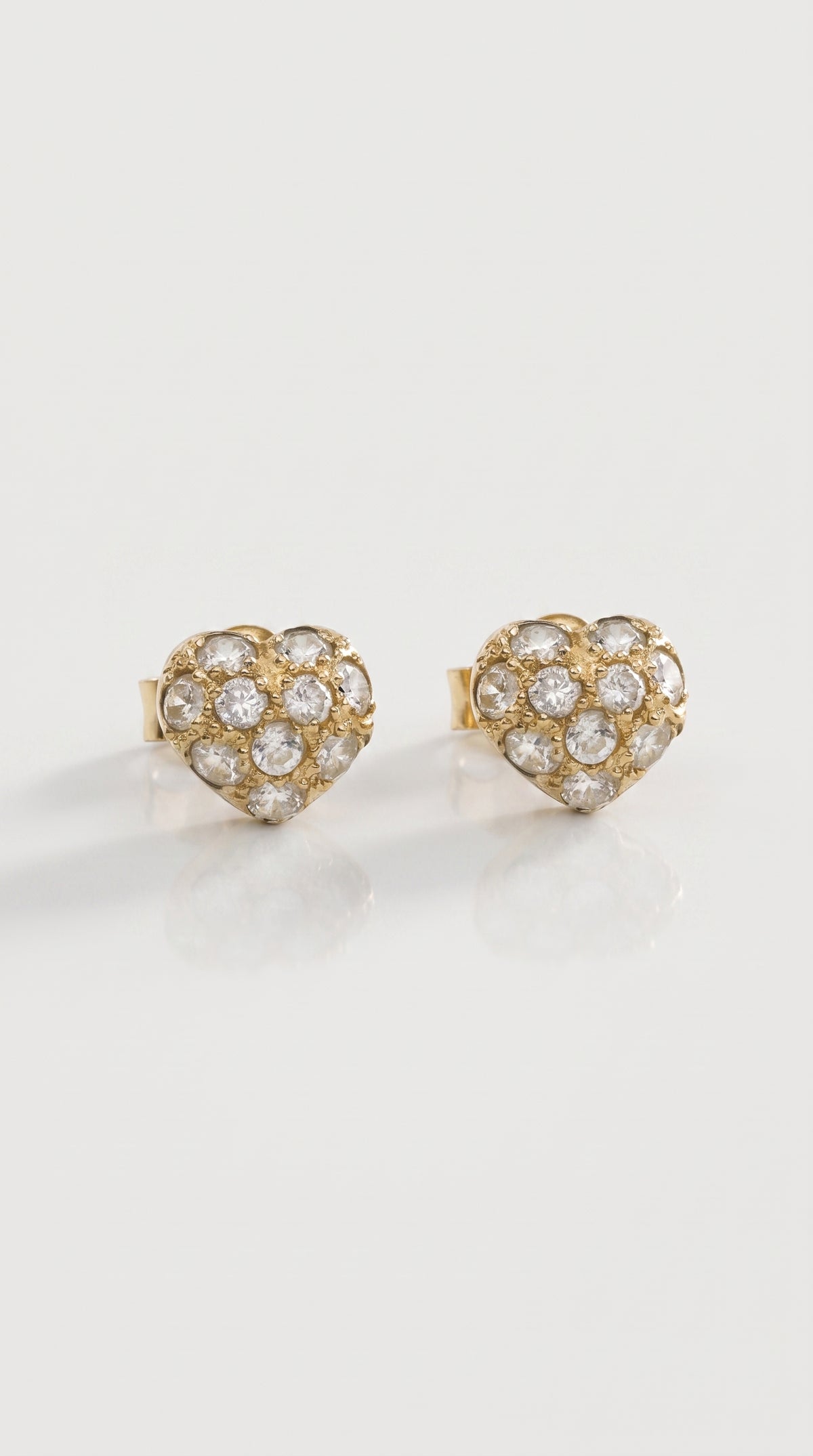Diamond Cluster Heart Earrings