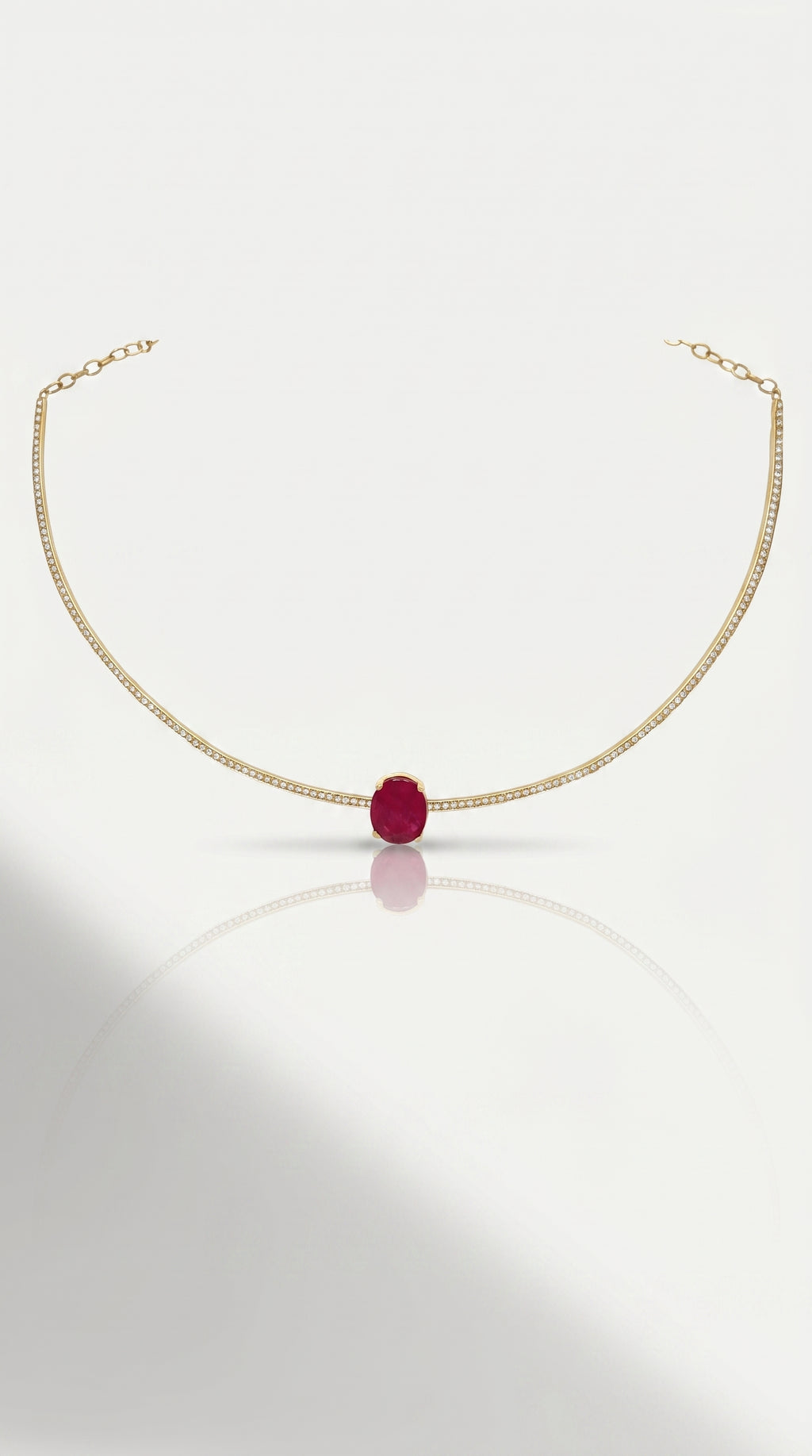 Ruby Diamond Pave Choker