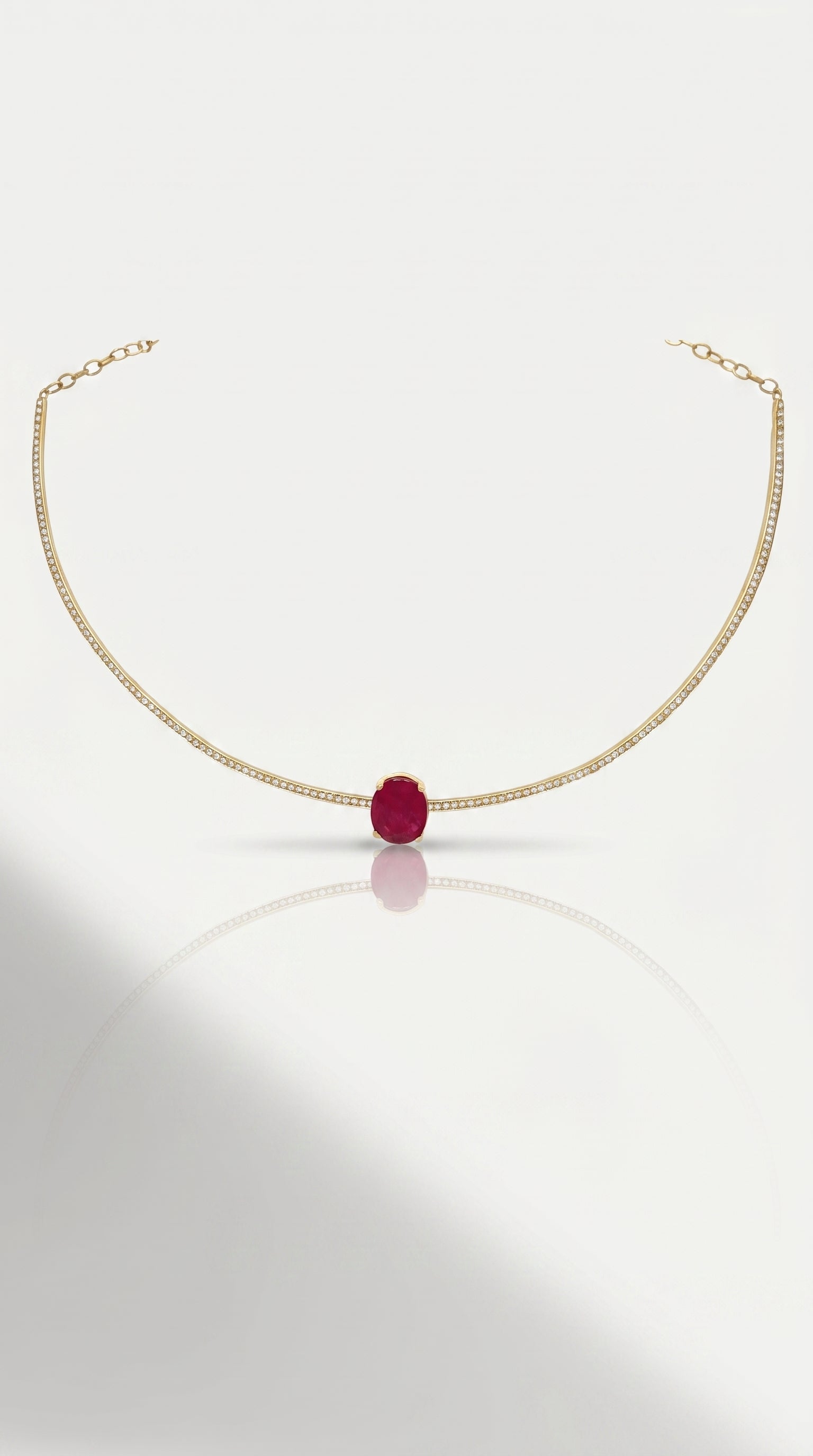 Ruby Diamond Pave Choker