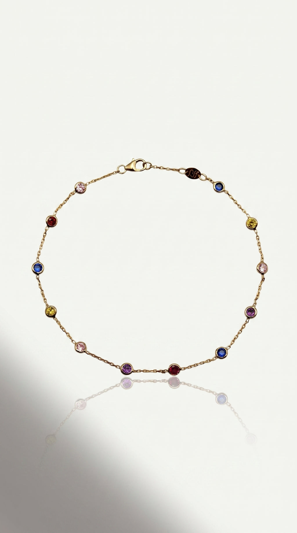 Rainbow Zircon Anklet