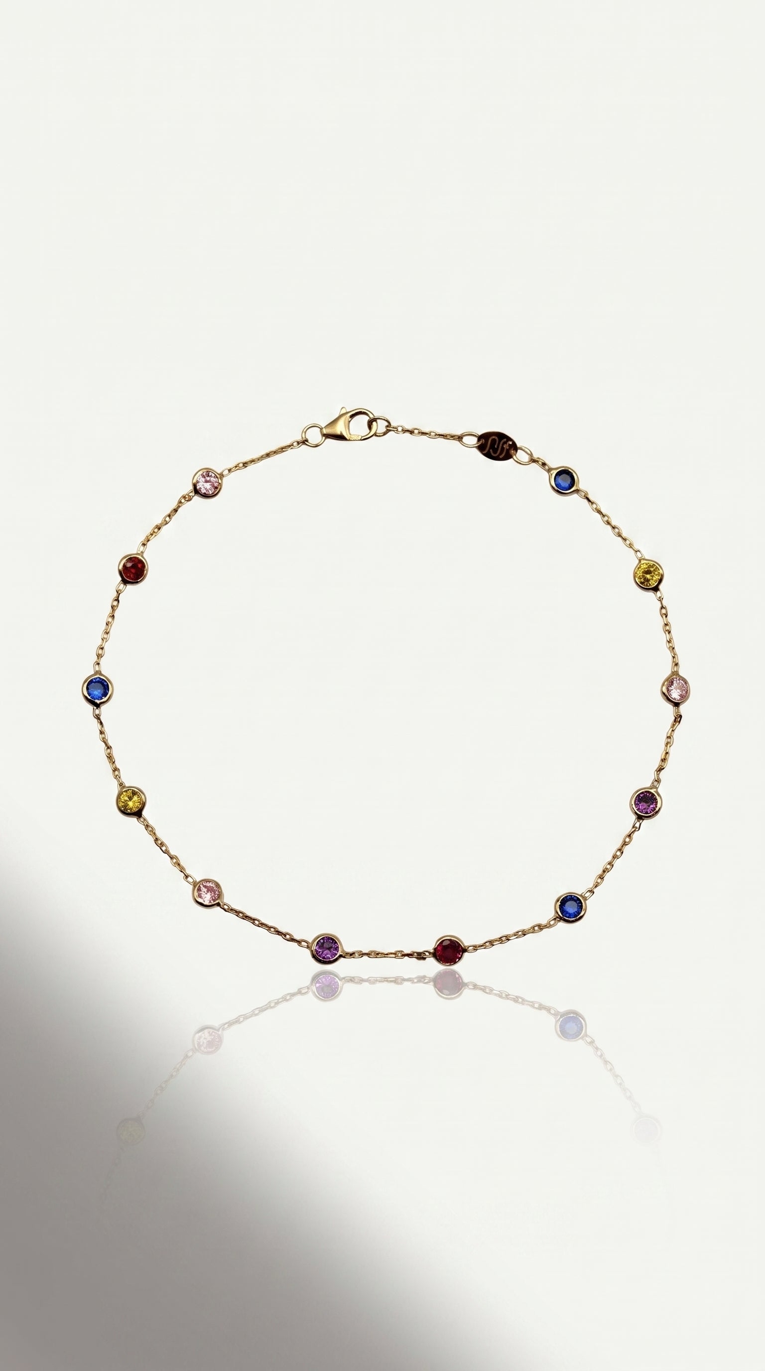 Rainbow Zircon Anklet