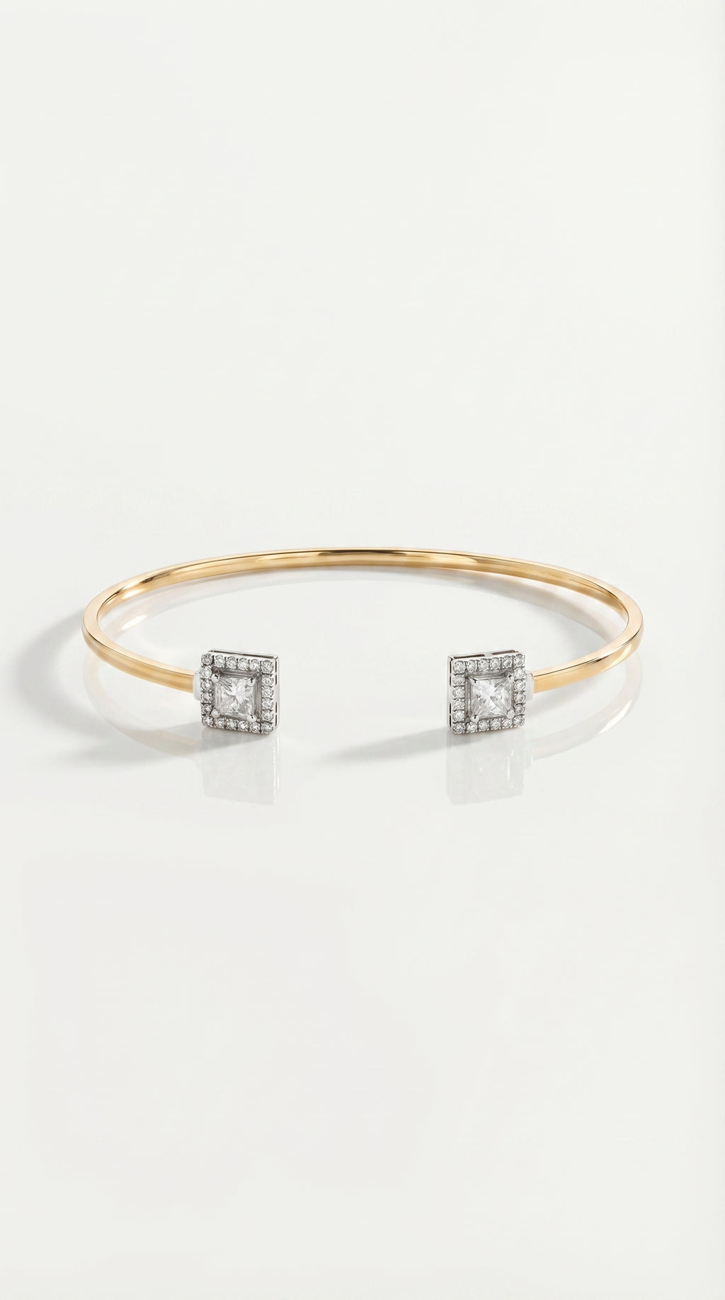 Double Princess Diamond Bangle