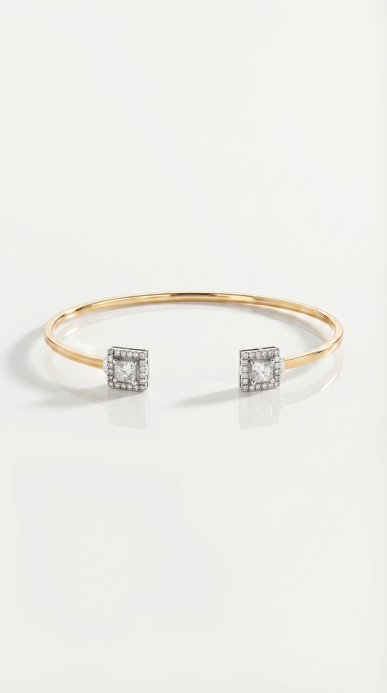 Double Princess Diamond Bangle