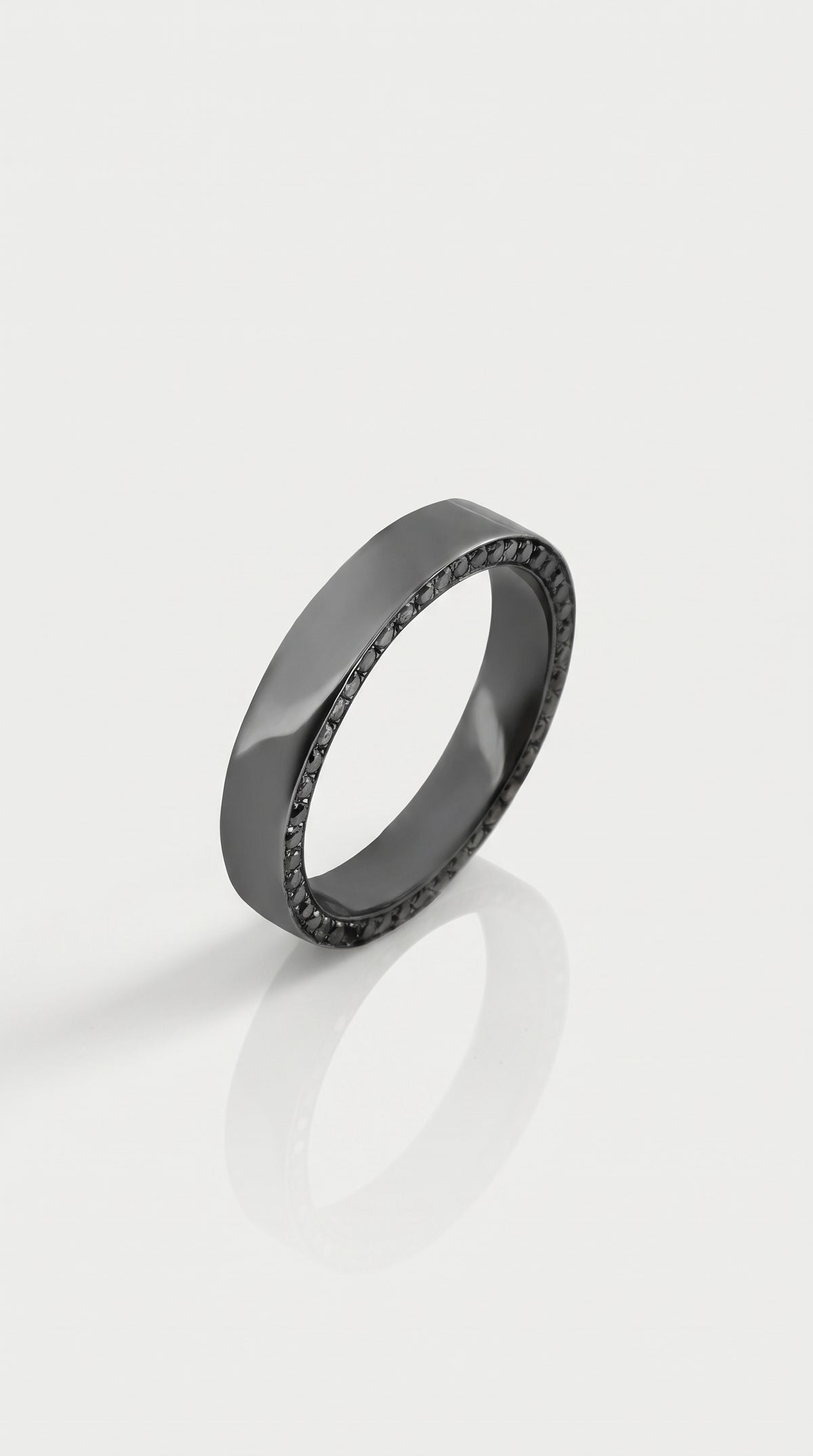 Black on Black Diamond Ring