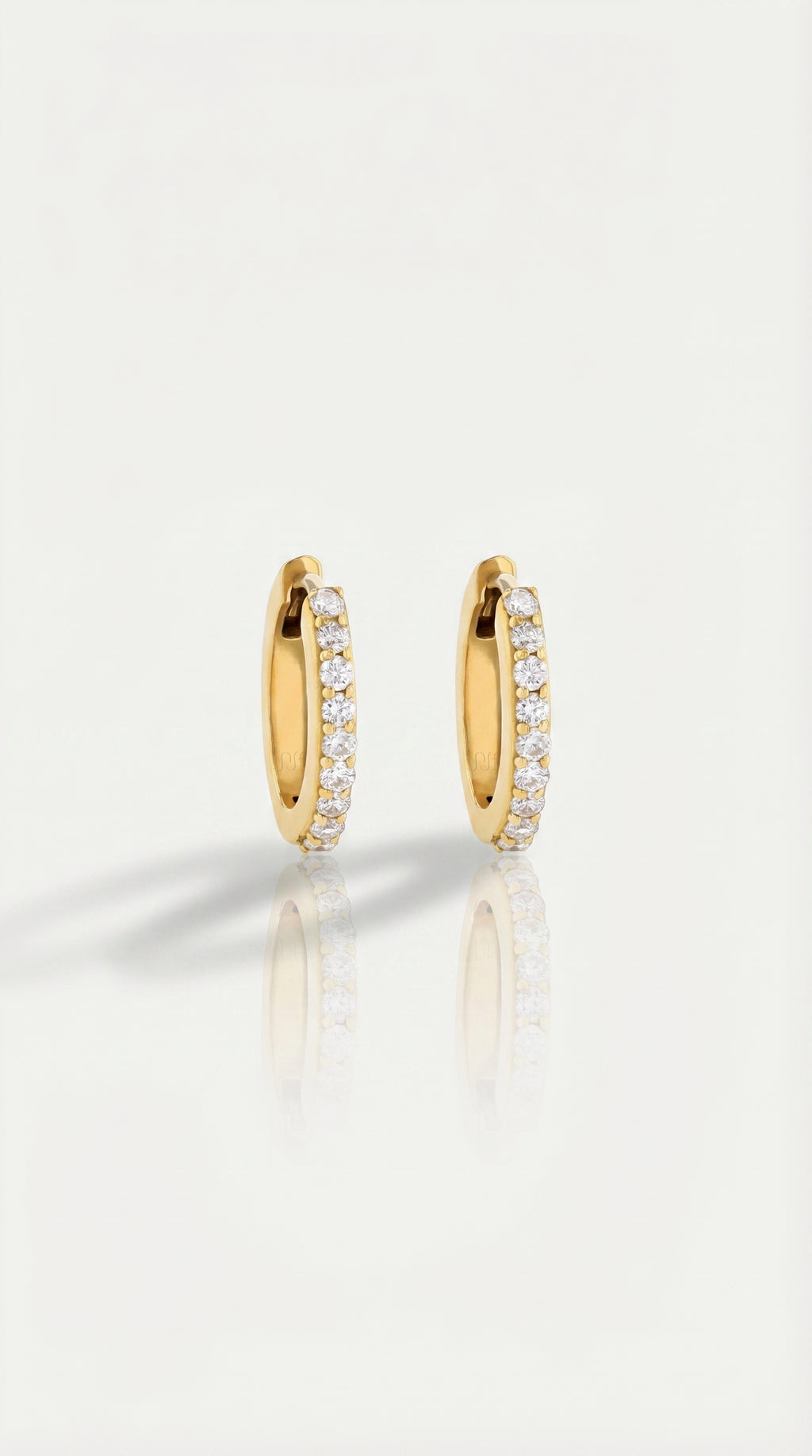 Diamond Pave Oval Hoops