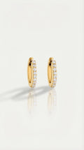Diamond Pave Oval Hoops