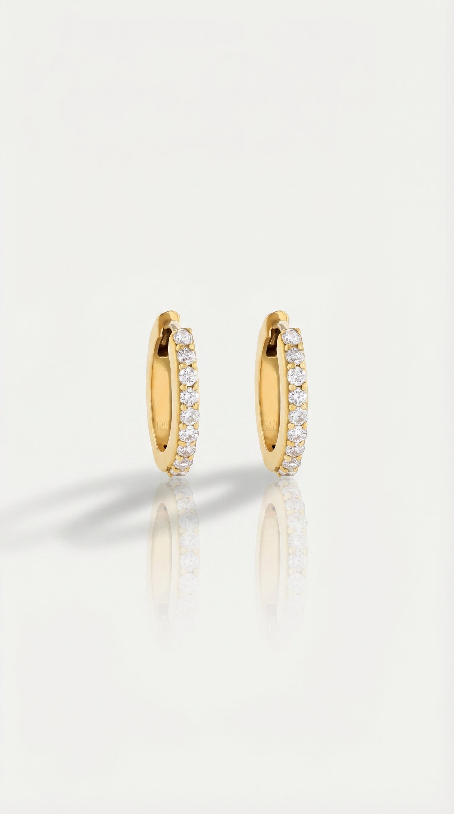 Diamond Pave Oval Hoops