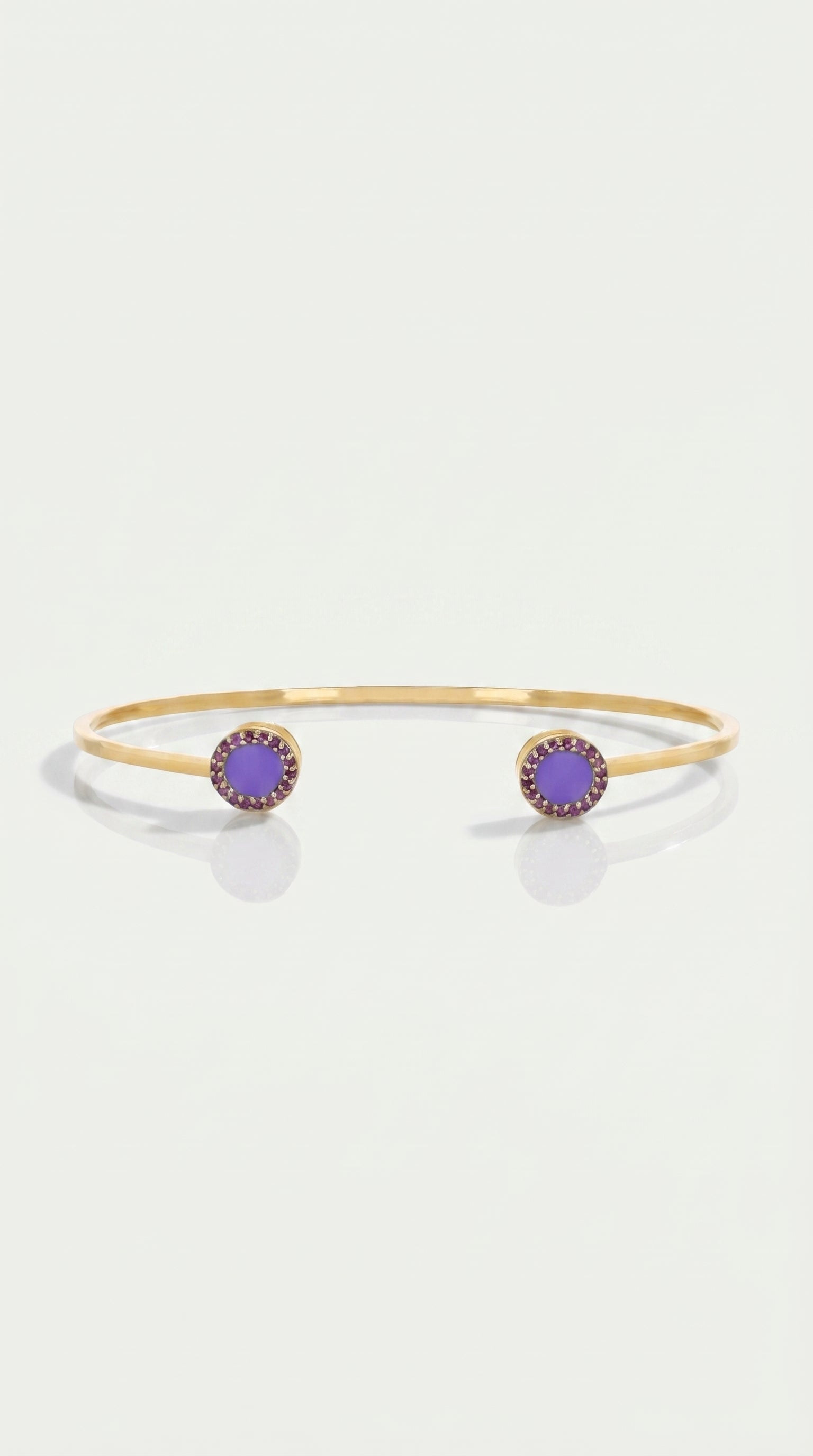 Amethyst Enamel Bangle