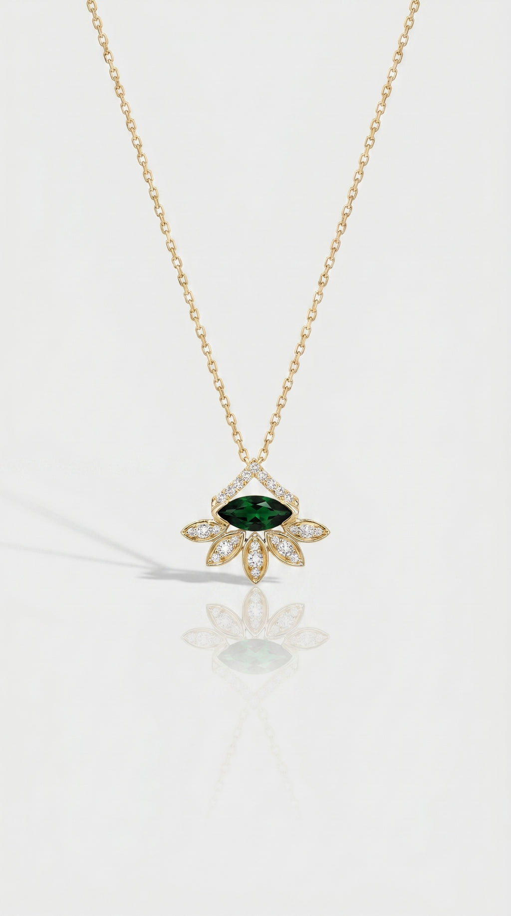 Green Tourmaline Bloom Pendant