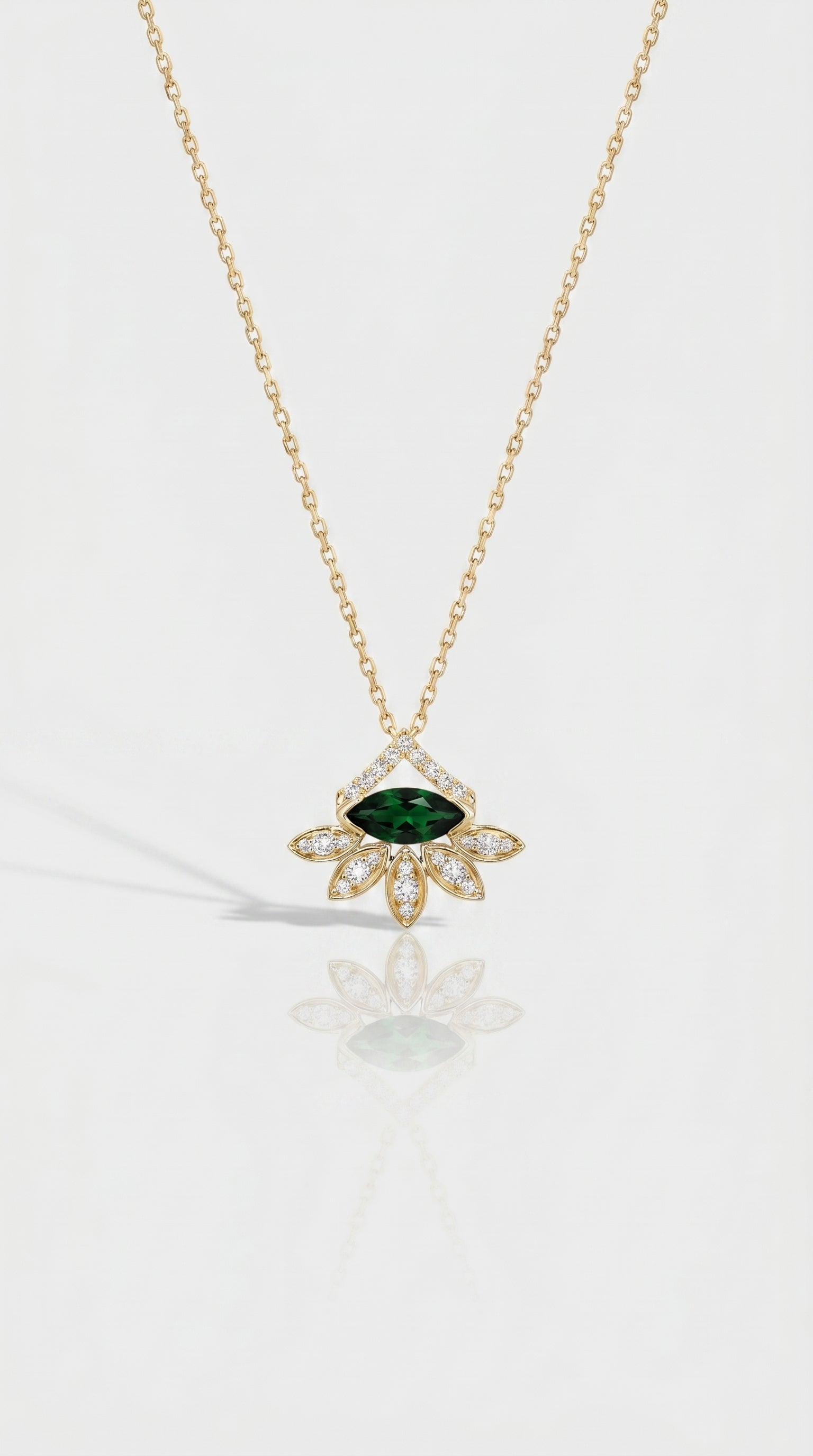 Green Tourmaline Bloom Pendant