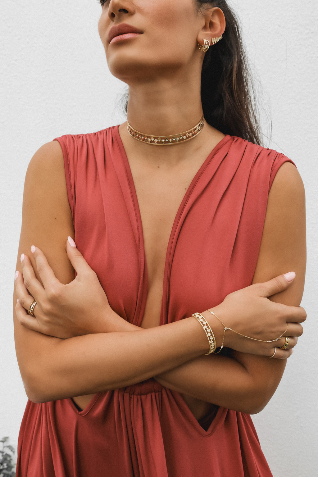 Bogolanfini Diamond Choker