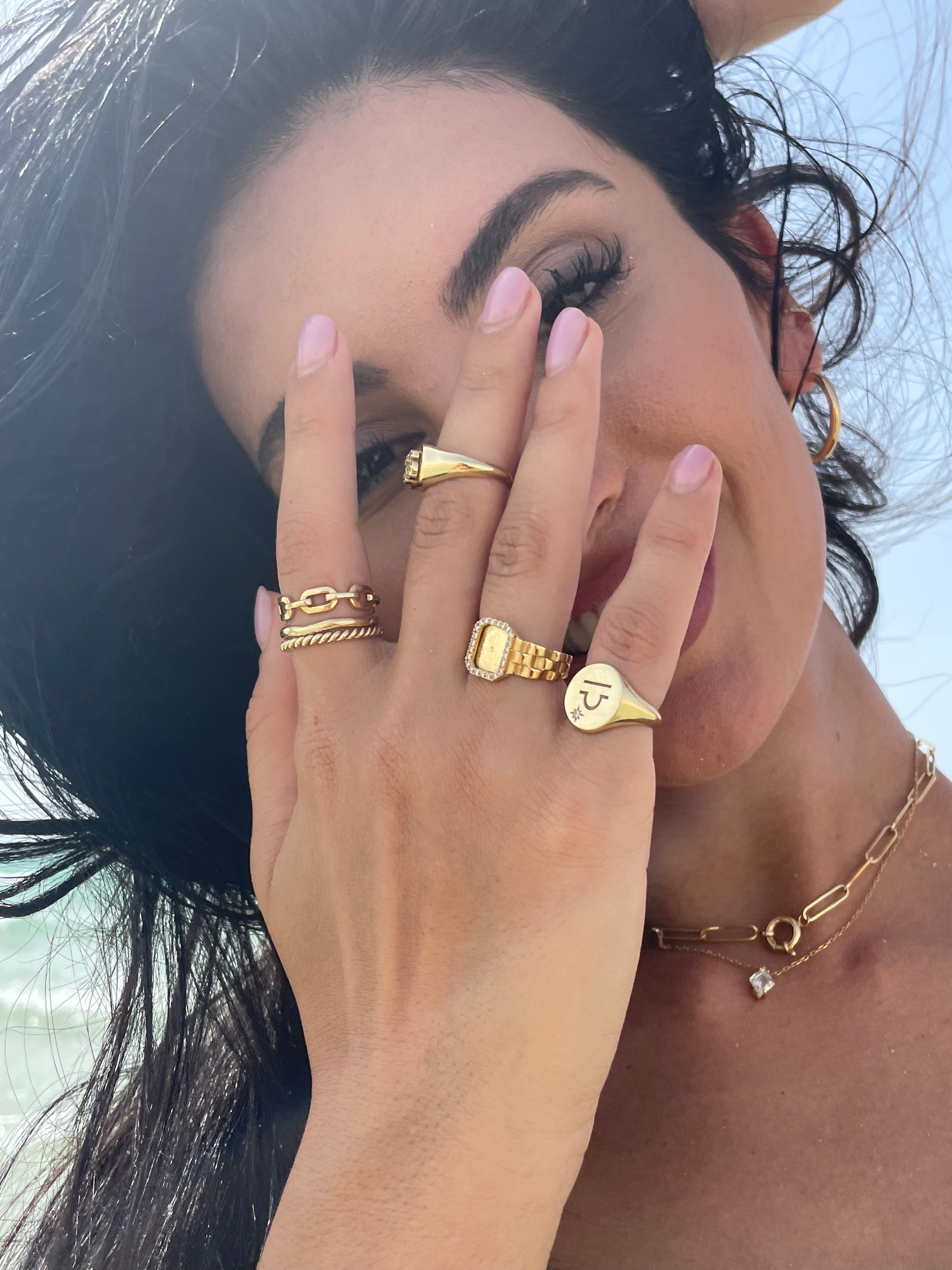 Libra Signet Ring Small