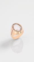 Moonstone Diamond Pave Ring