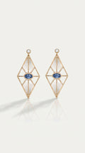 Sapphire Mother of Pearl Earrings