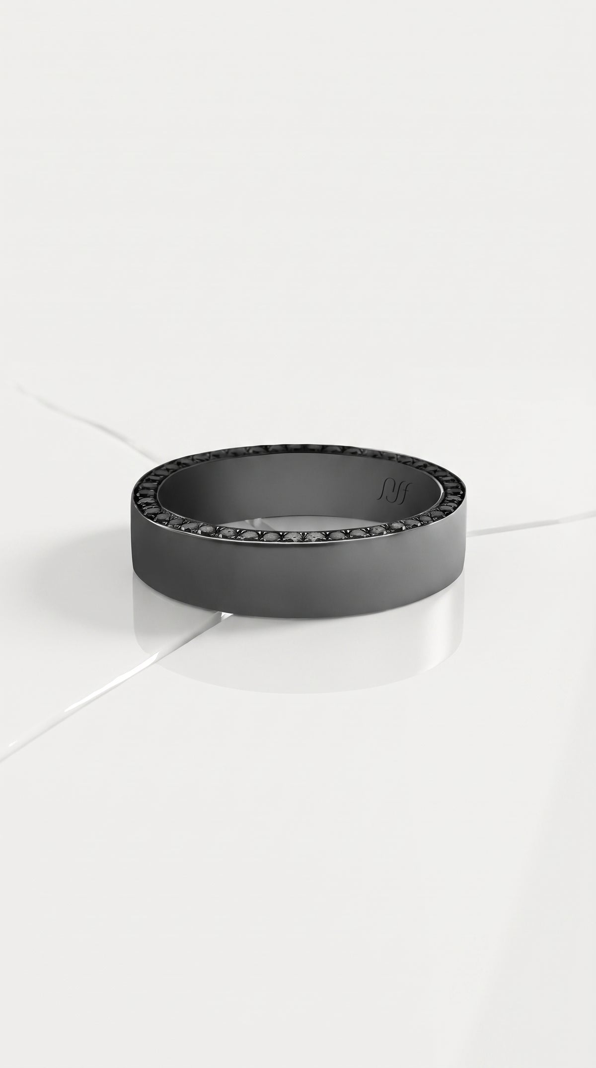 Black on Black Diamond Ring