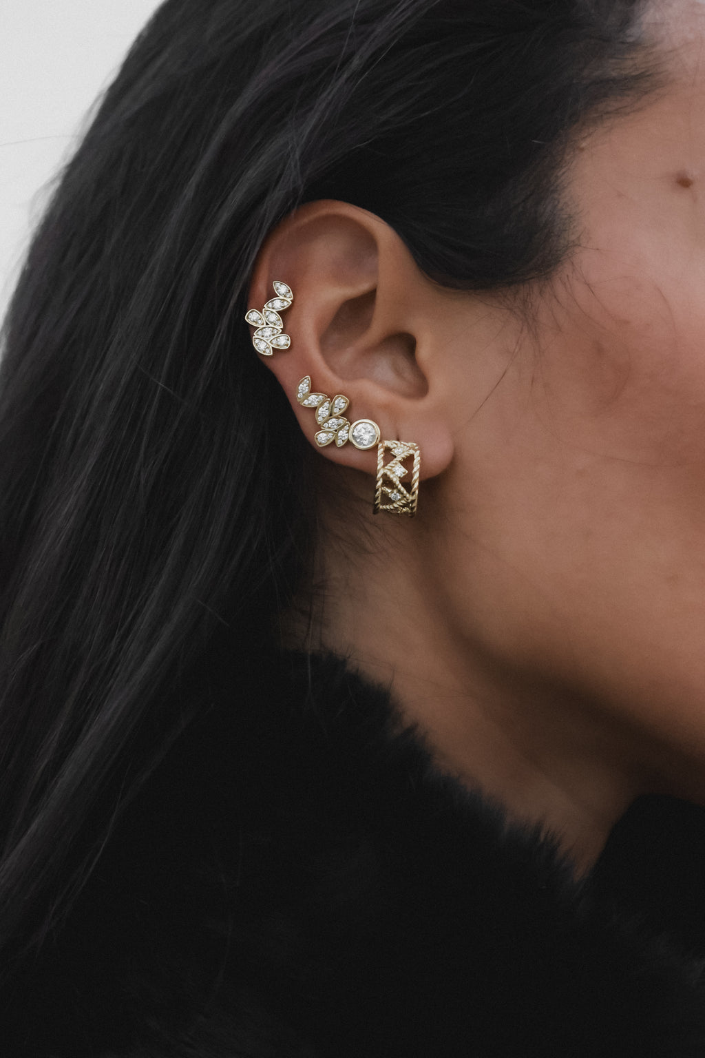 Diamond Cluster Earrings