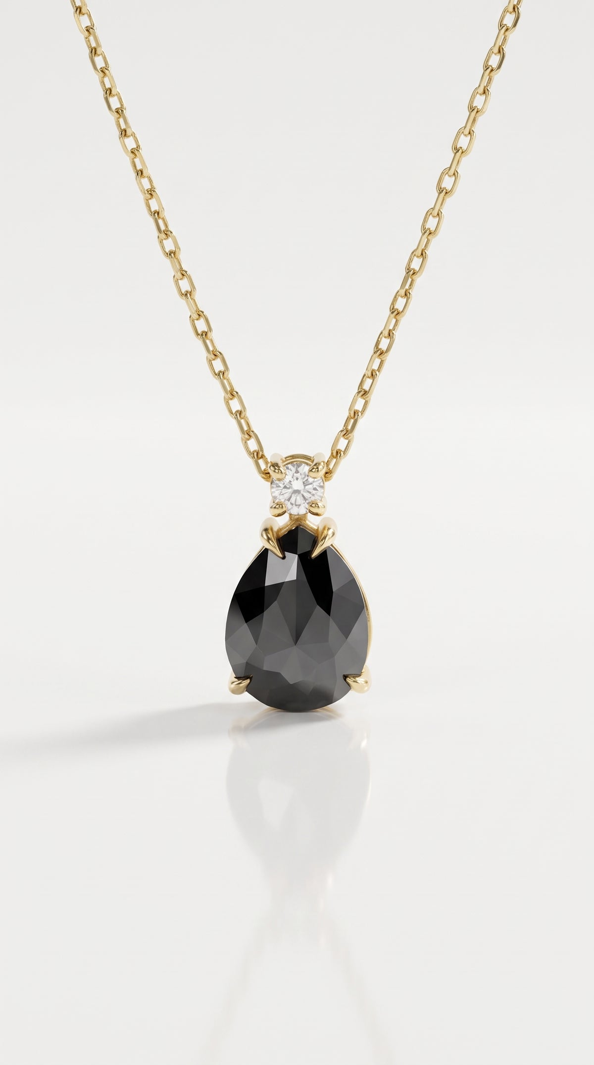 Black Pear Diamond Pendant