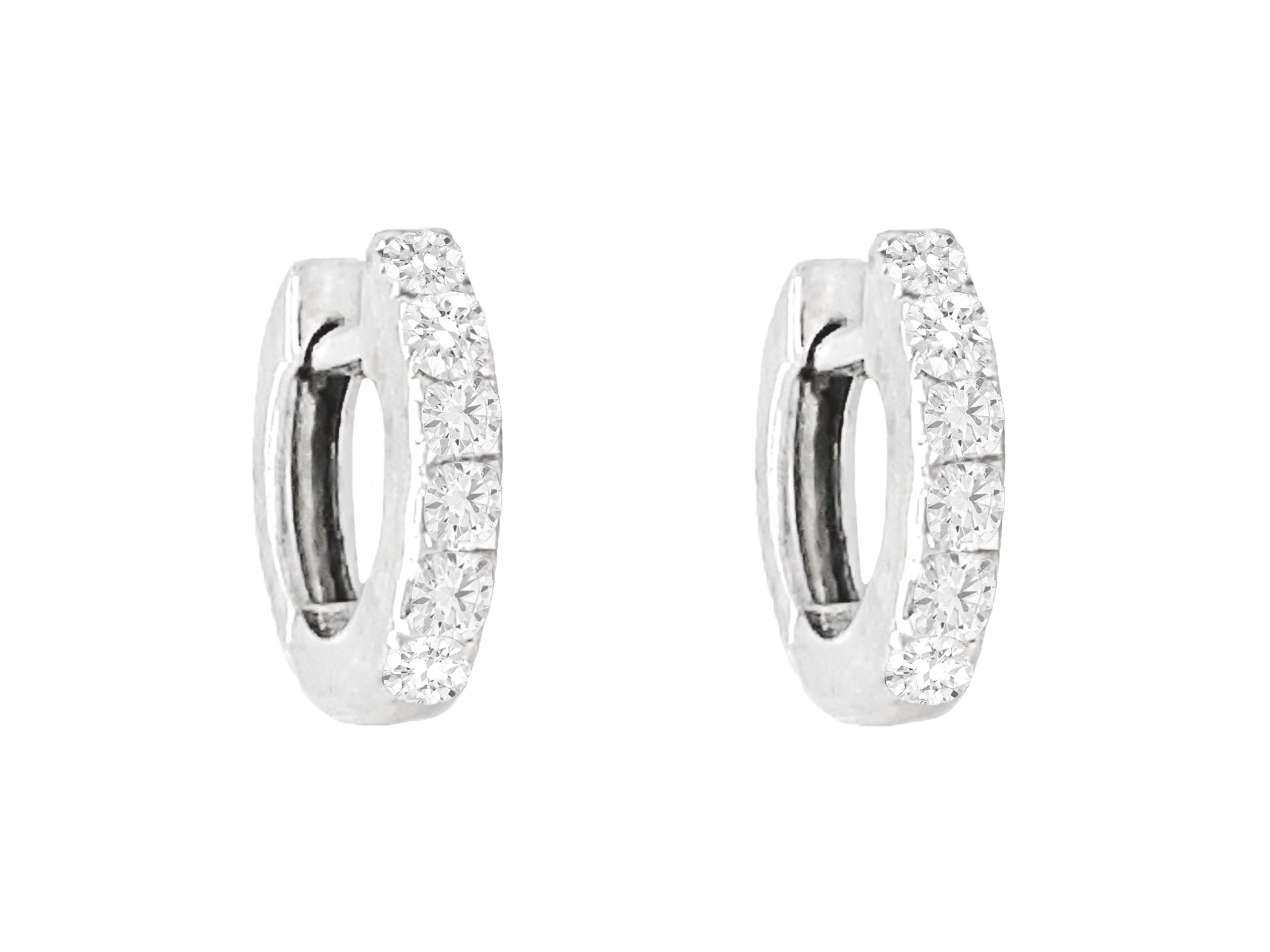 7mm Diamond Hoop Earrings