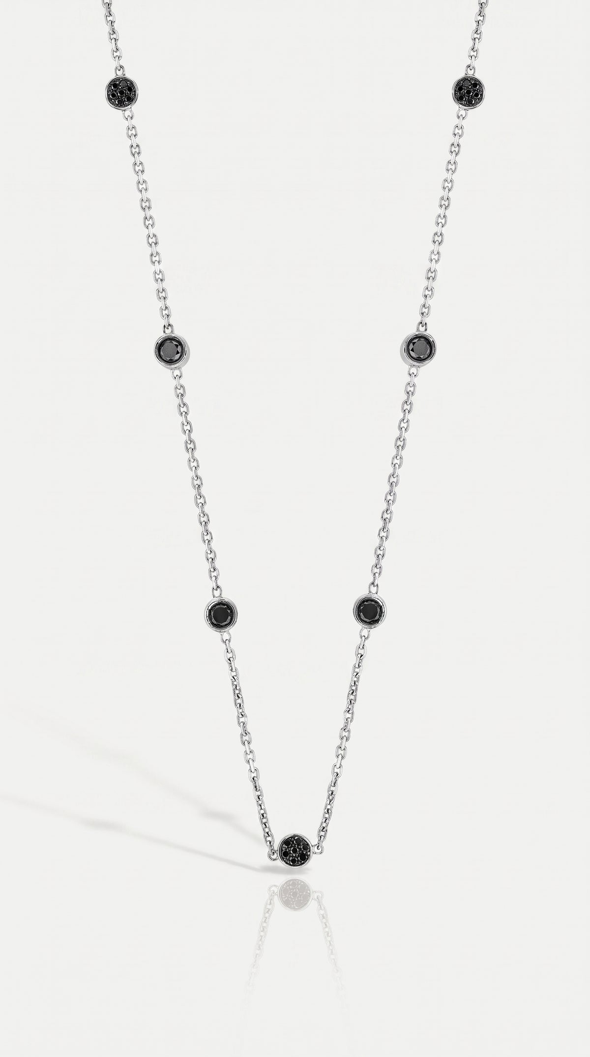 Black Diamond Circlets Necklace