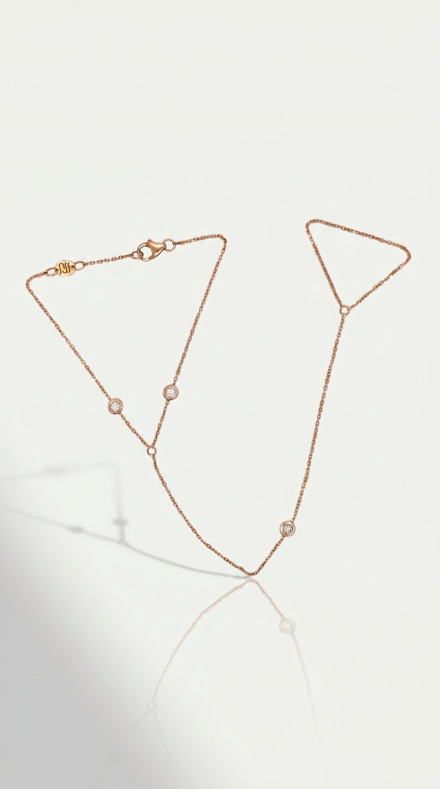 Tri Diamond Finger Bracelet