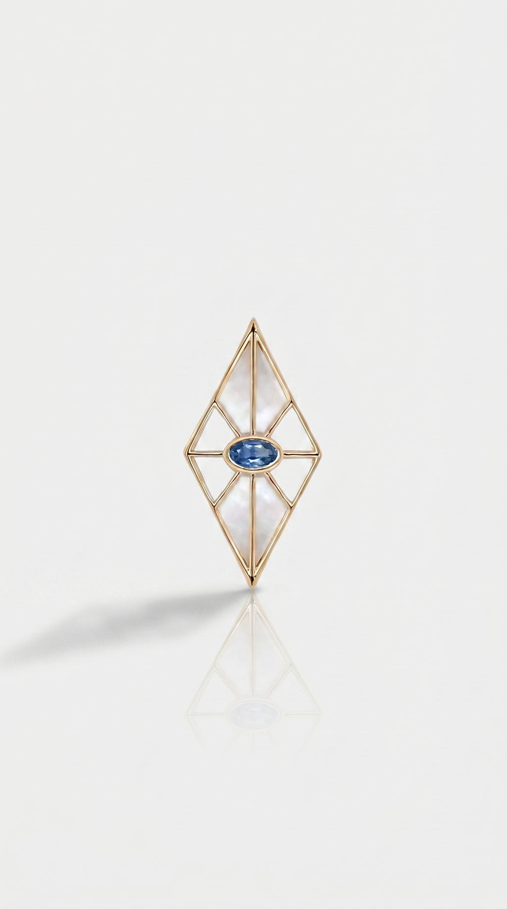 Sapphire Mother of Pearl Ring