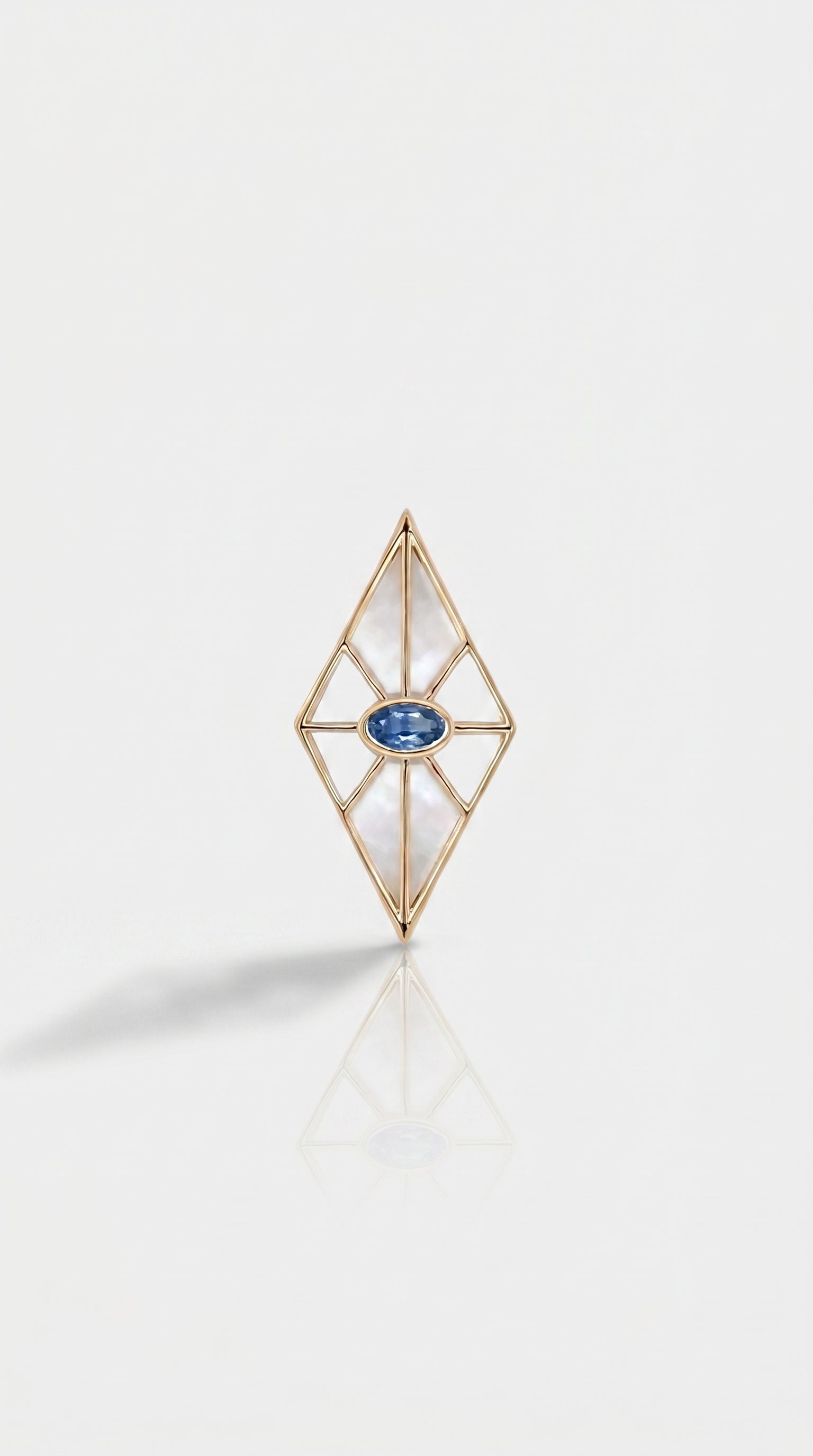 Sapphire Mother of Pearl Ring