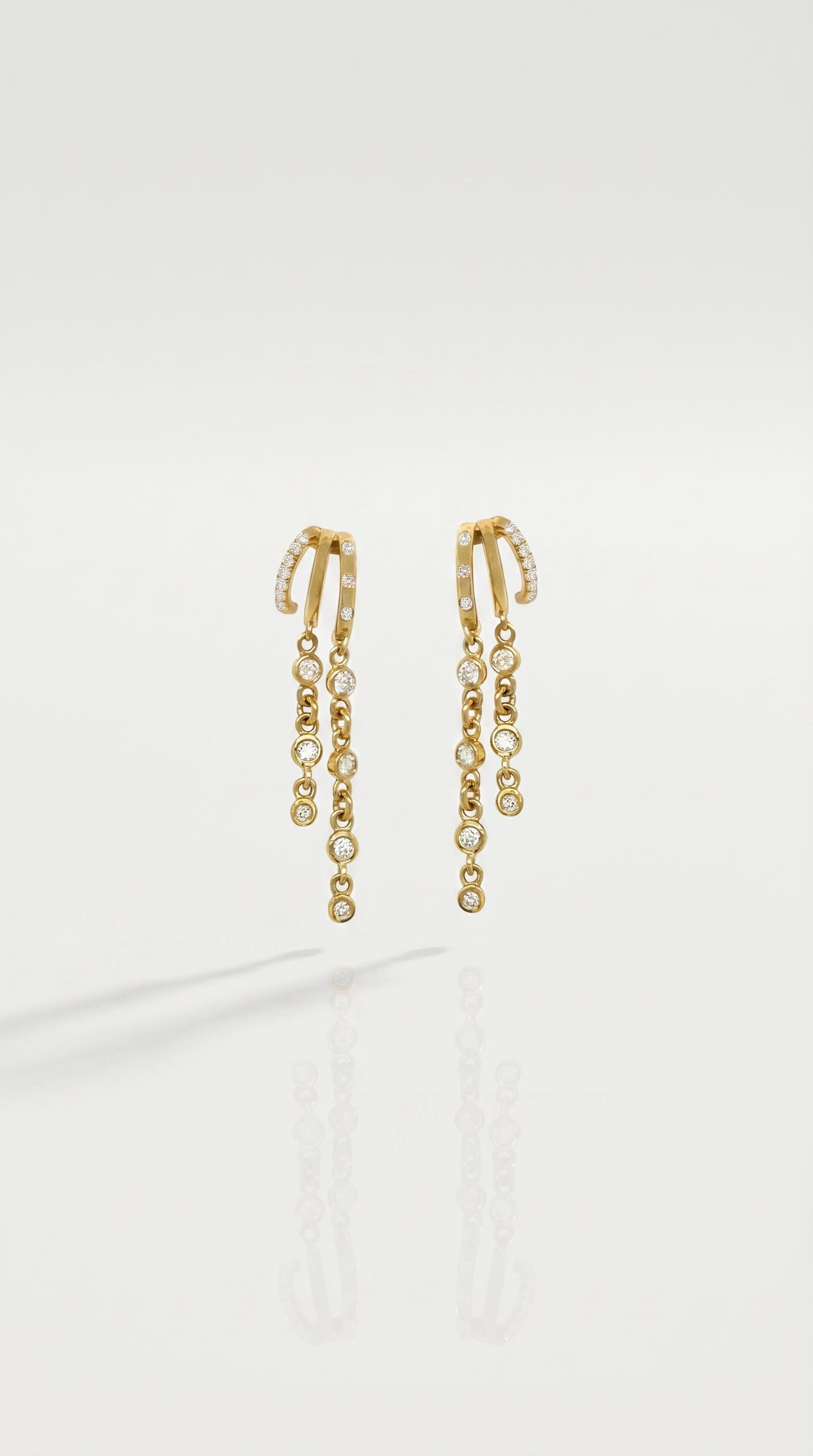 Tri Hoop Short Earrings
