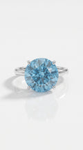 5 CT Blue Round Lab Solitaire