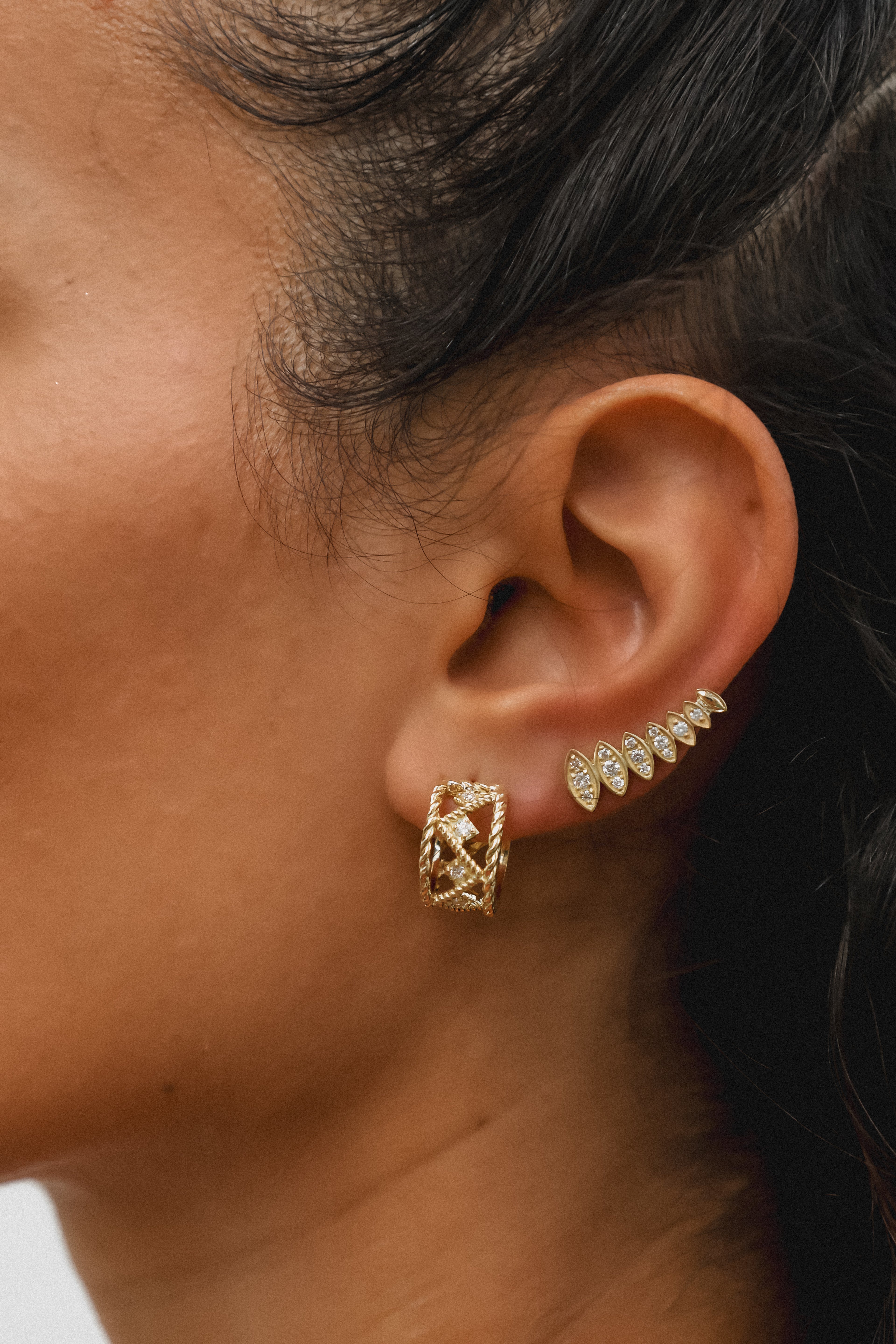 Marquise Diamond Illusion Earrings